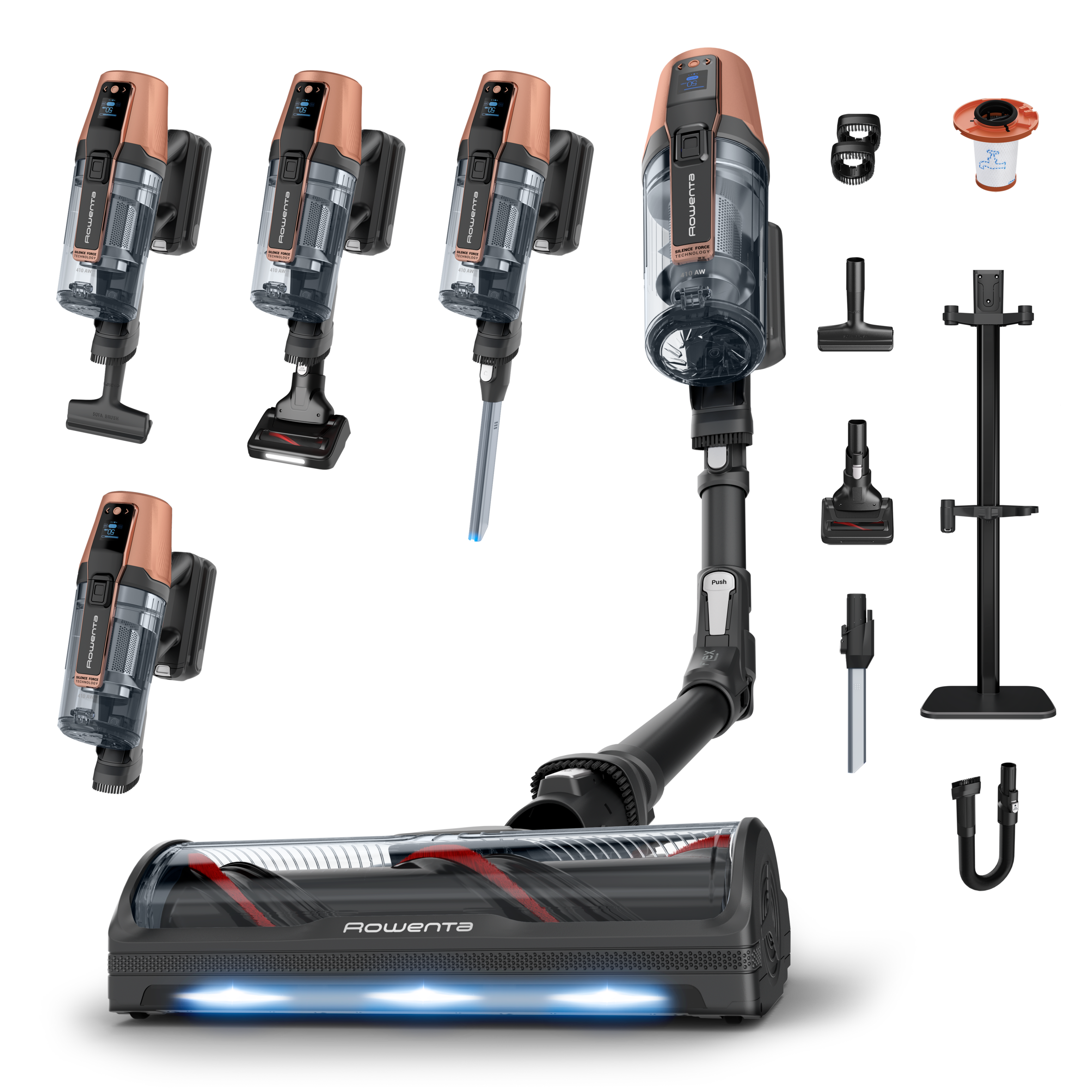 X-Force Silence 20.80, Cordless Stick Vacuum, Extreme Cleaning, 410 AW