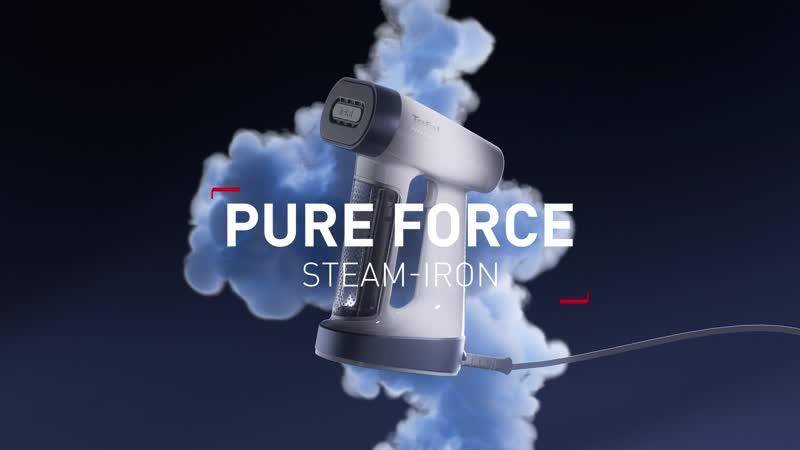 Pure Force, уред за гладене с пара, 2 в 1 обработка с пара и гладене