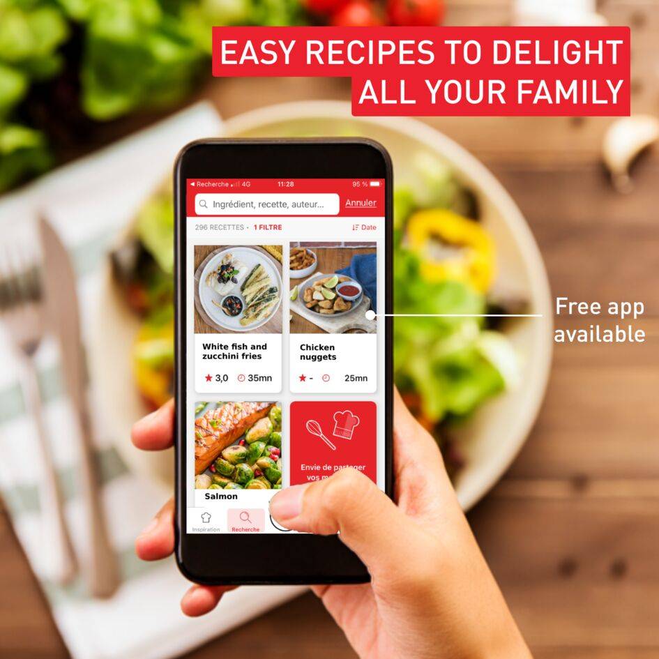  2 в 1 уред за готвене с горещ въздух и грил Easy Fry & Grill, разделител за готвене на две ястия