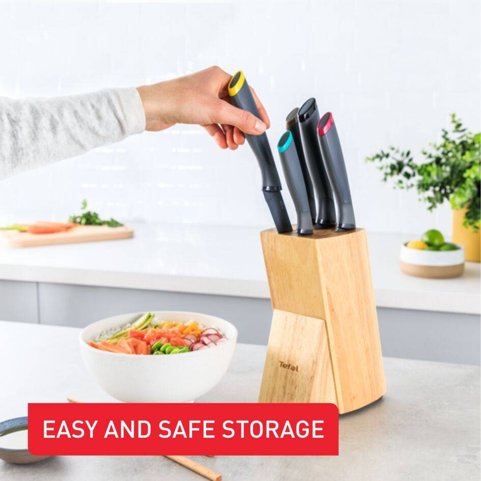 Tefal Fresh Kitchen K122S504, Комплект ножове с поставка
