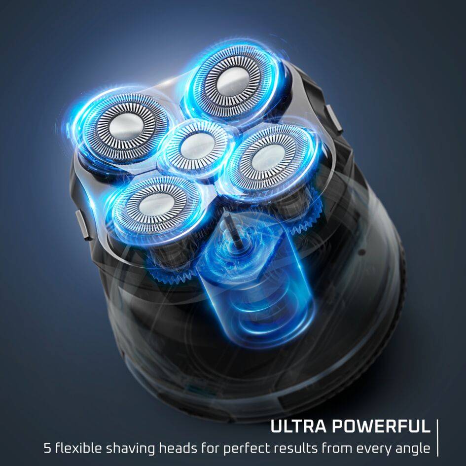 Самобръсначка за глава GentleBald, 5 ножчета, титаниево покритие на ножчетата