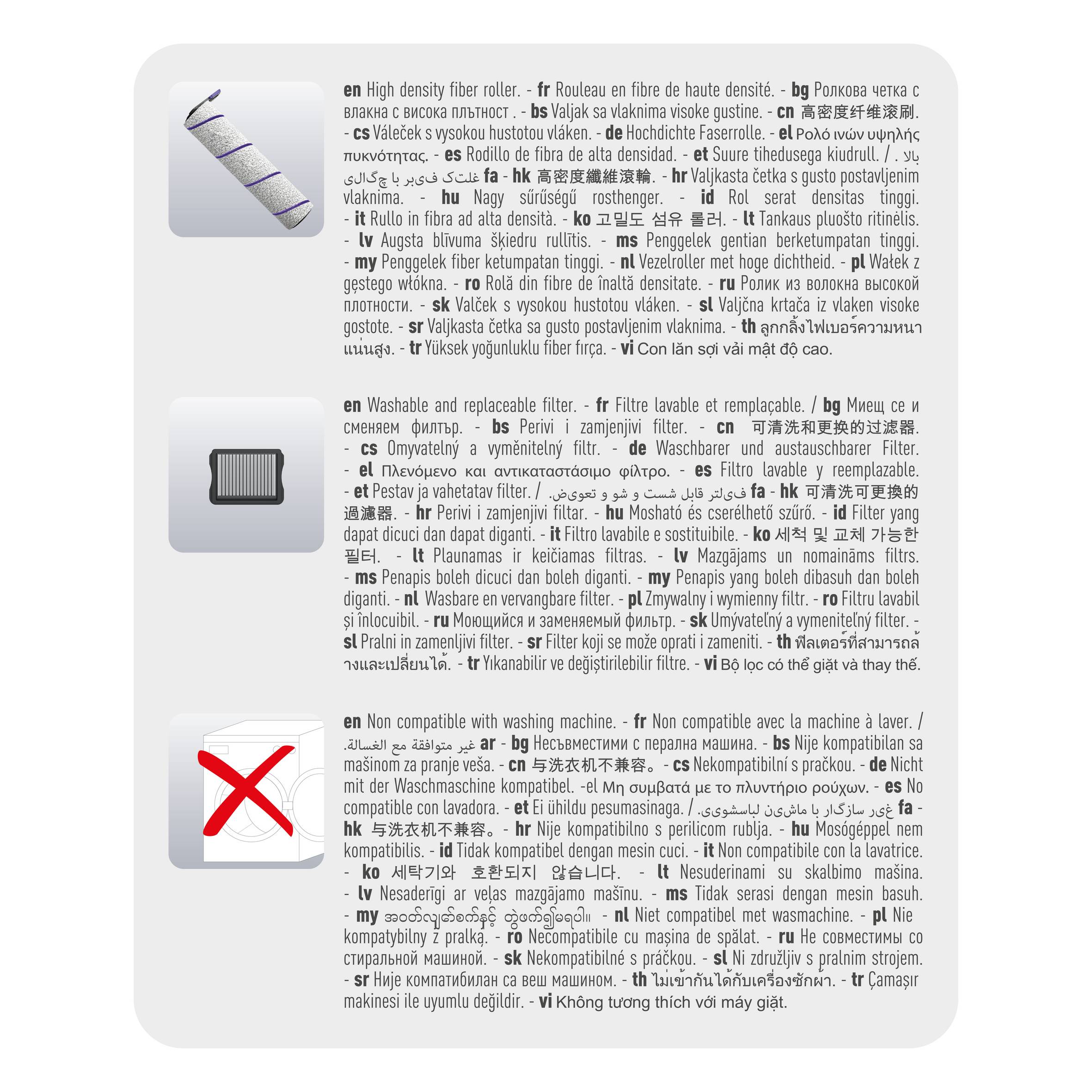 Комплект аксесоари за безкабелна прахосмукачка Rowenta X-Clean 10