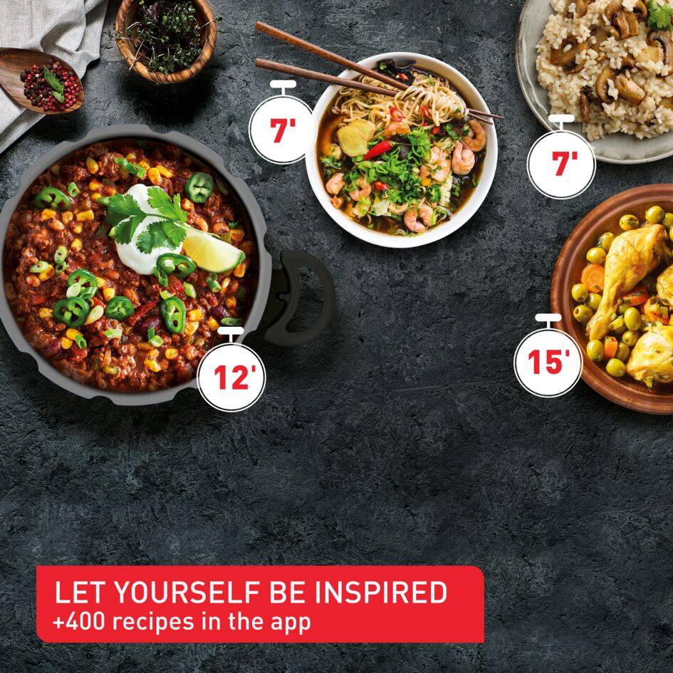 Secure 5 Neo, Тенджера под налягане P2530738, 6L, Парна кошница