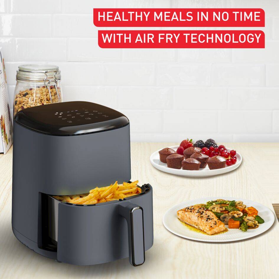 Tefal Easy Fry Compact уред за готвене с горещ въздух EY145B, Вместимост 3 Л, Дигитален екран, 10 автоматични програми