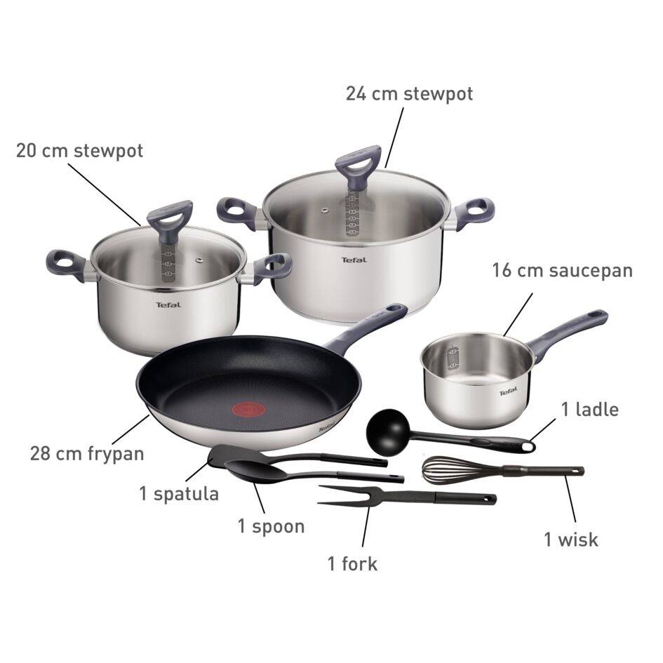 КОМПЛЕКТ ТЕНДЖЕРИ И ТИГАНИ DAILY COOK G713SB45, 11 ЧАСТИ