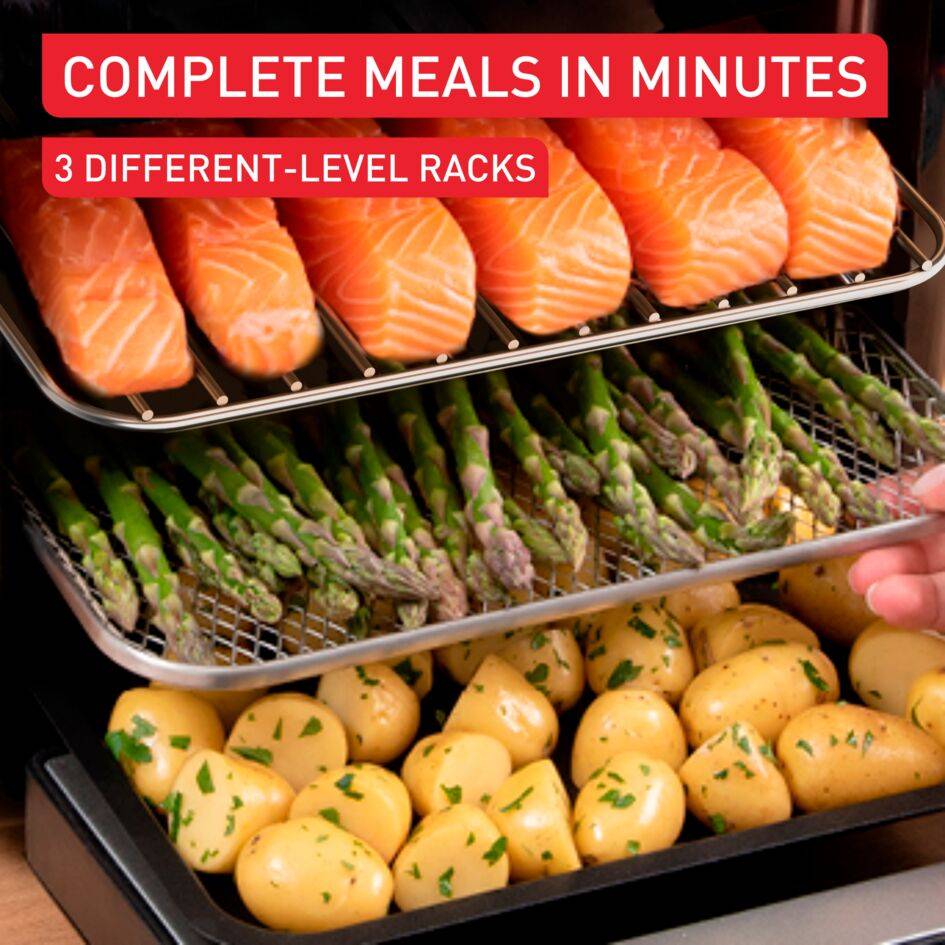 Easy Fry Multifunction 15 л, уред за готвене с горещ въздух и фурна с голям вместимост, 9 в 1