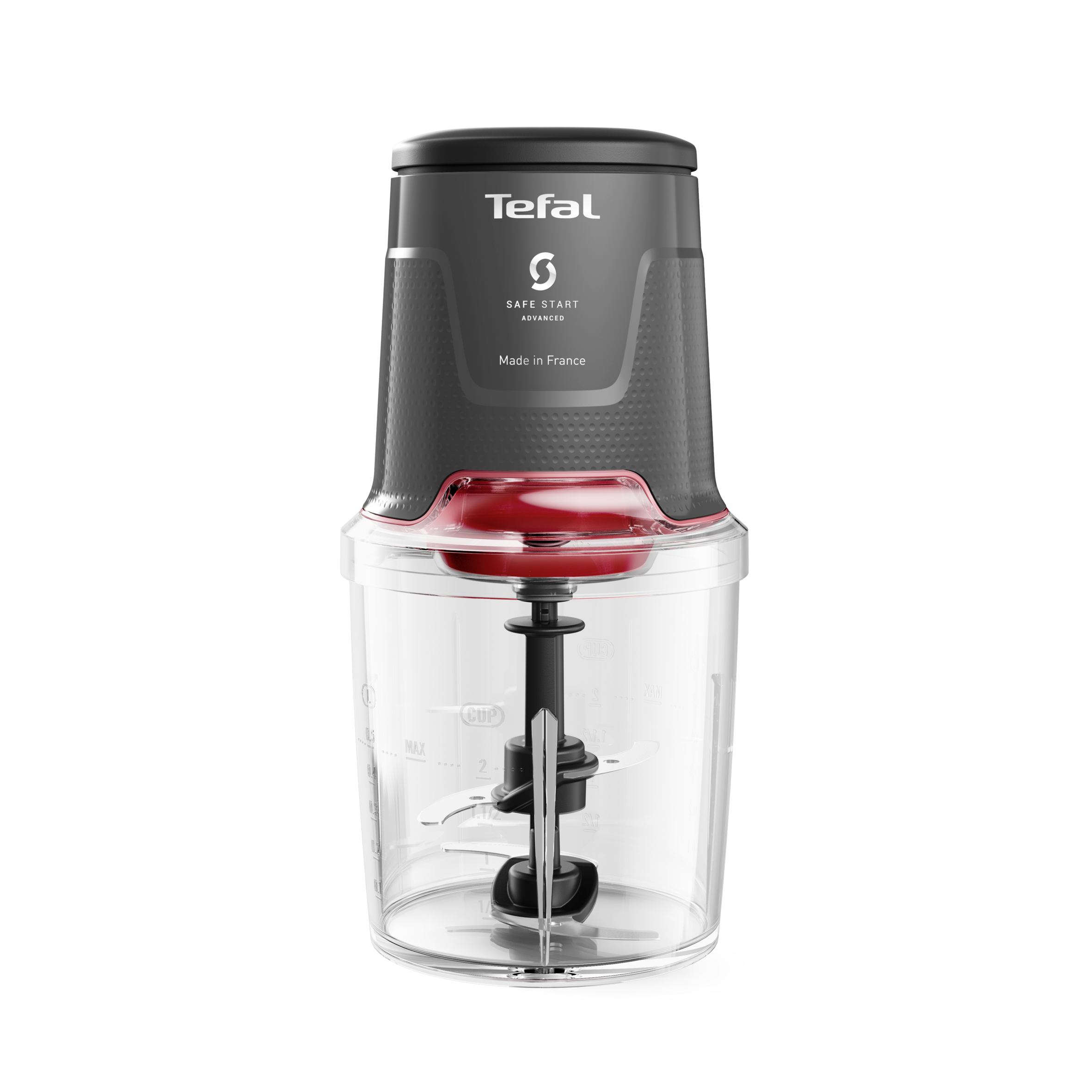 Чопър Easy Press, Electric чопър за храна, 600 W, 4 остри ножа, сив