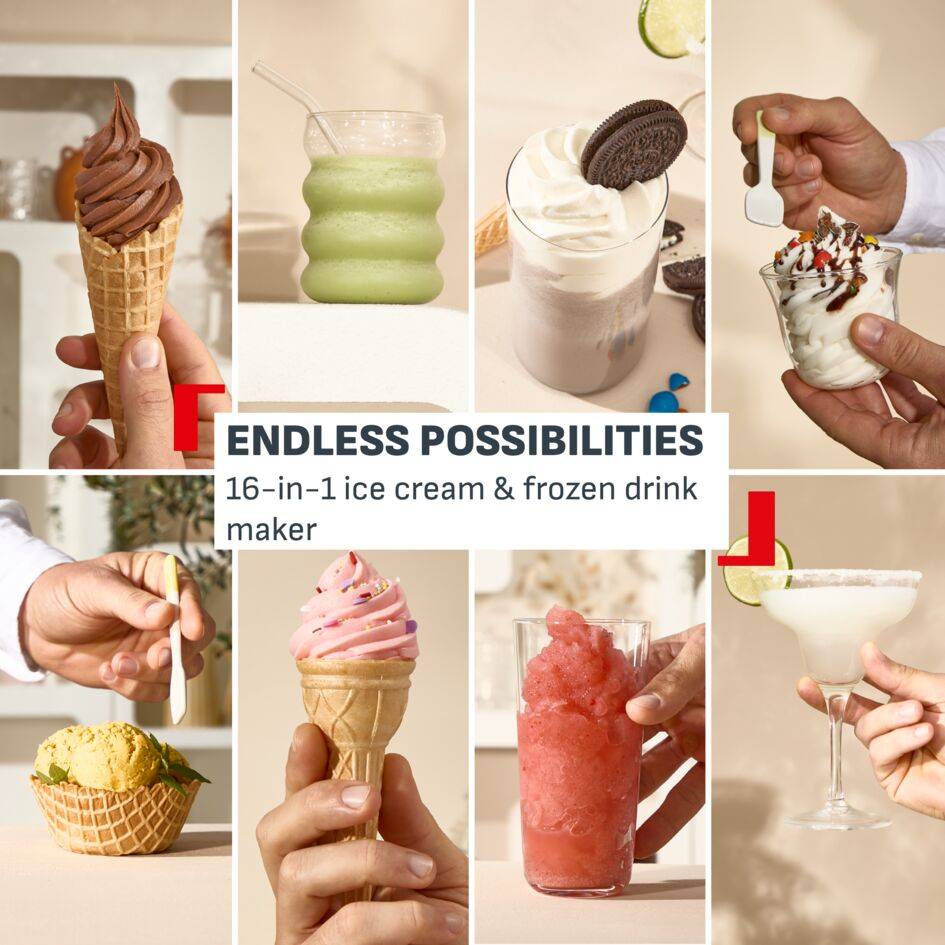 Freezi, 16-in-1 Ice Cream & Frozen Drink Maker, Instant Frozen Treats