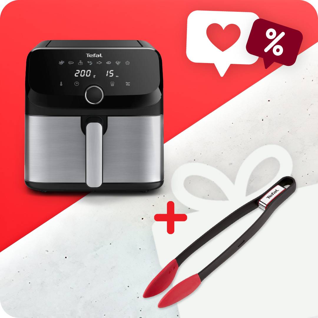 Пакет Уред за готвене с горещ въздух Easy Fry Mega 7.5 L с 8 автоматични програми и Щипки INGENIO K2060714