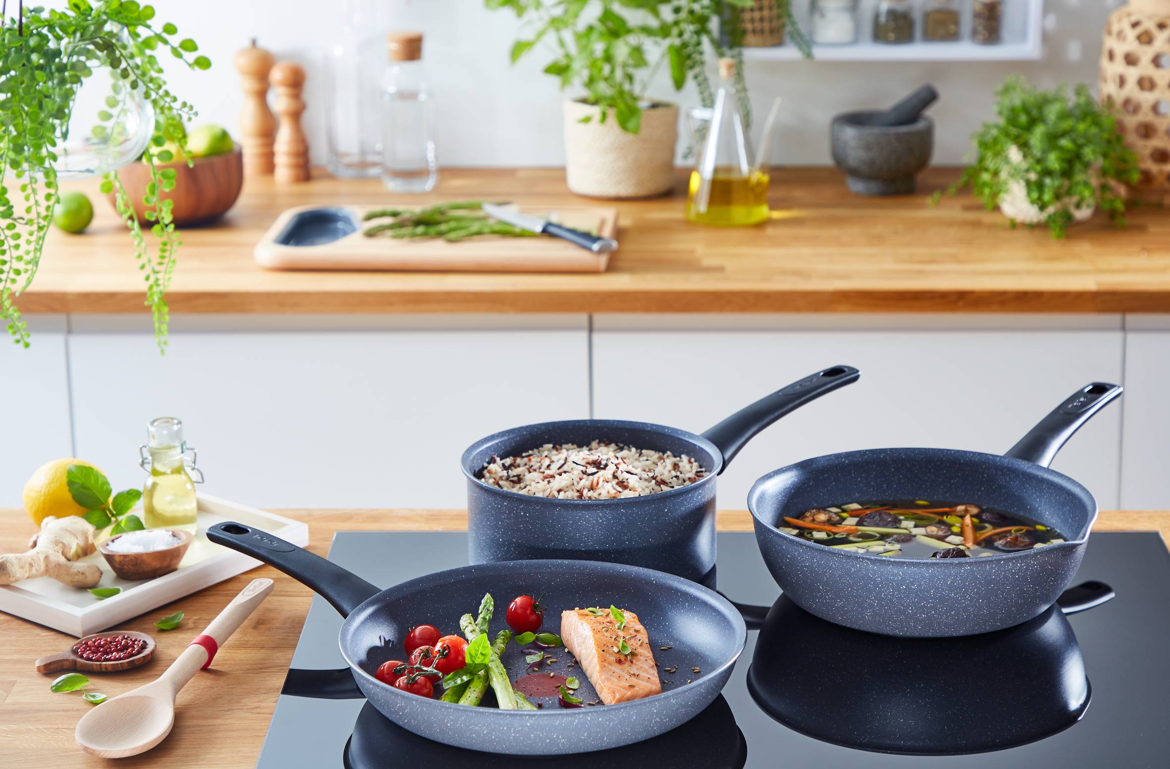 Healthy Chef, Тиган 24см G1500472, Индукция, Незалепващо покритие Mineralia+