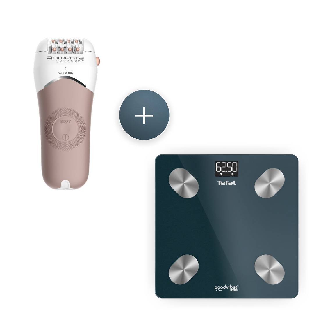 Пакет Aquasoft Wet & Dry EP4930 и Интелигентна персонална везна Goodvibes Life + BM9620S1, 10 Показателя на тялото, до 180кг.