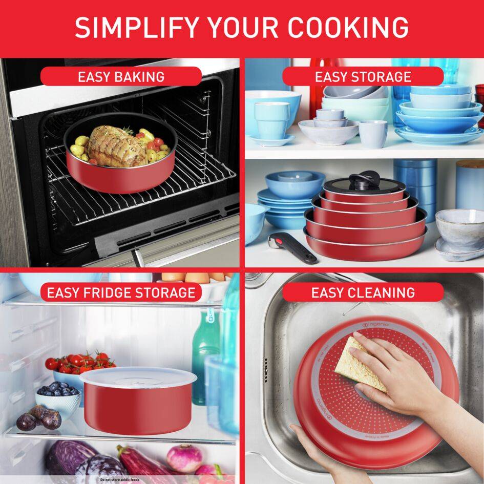 Комплект съдове за готвене Tefal Ingenio Easy Cook & Clean L1529302, 12ч.