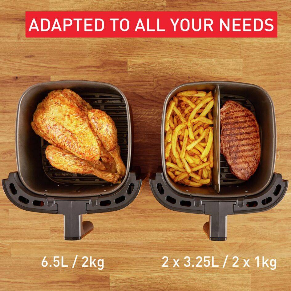  2 в 1 уред за готвене с горещ въздух и грил Easy Fry & Grill, разделител за готвене на две ястия