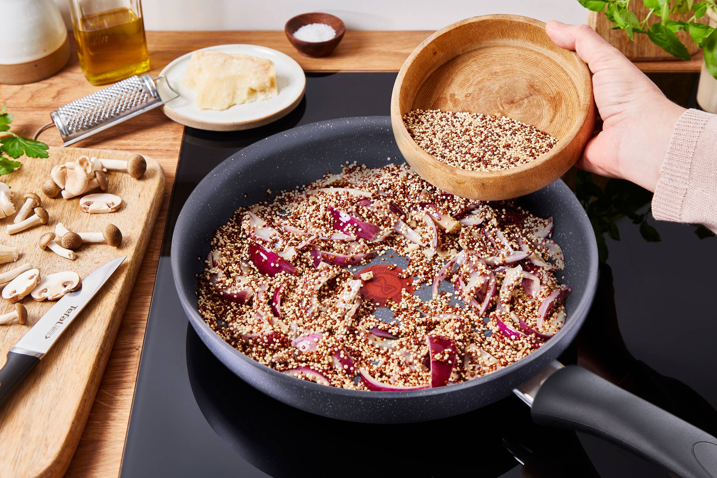 Healthy Chef, Тиган 24см G1500472, Индукция, Незалепващо покритие Mineralia+