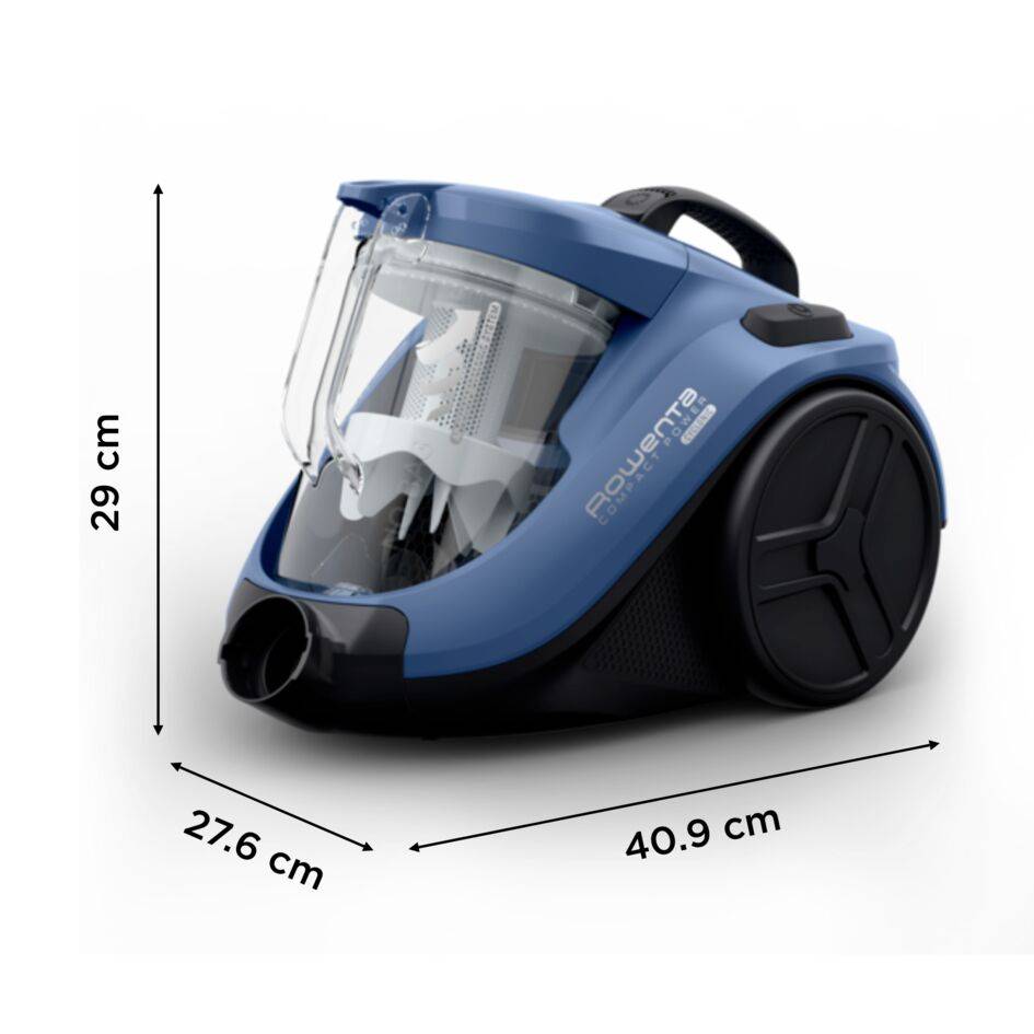 Rowenta Compact Power Cyclonic Bagless Vacuum Cleaner, Classic Kit, Advanced Filtration, Great Dust Pick-Up, Compact Design,RO3721EA