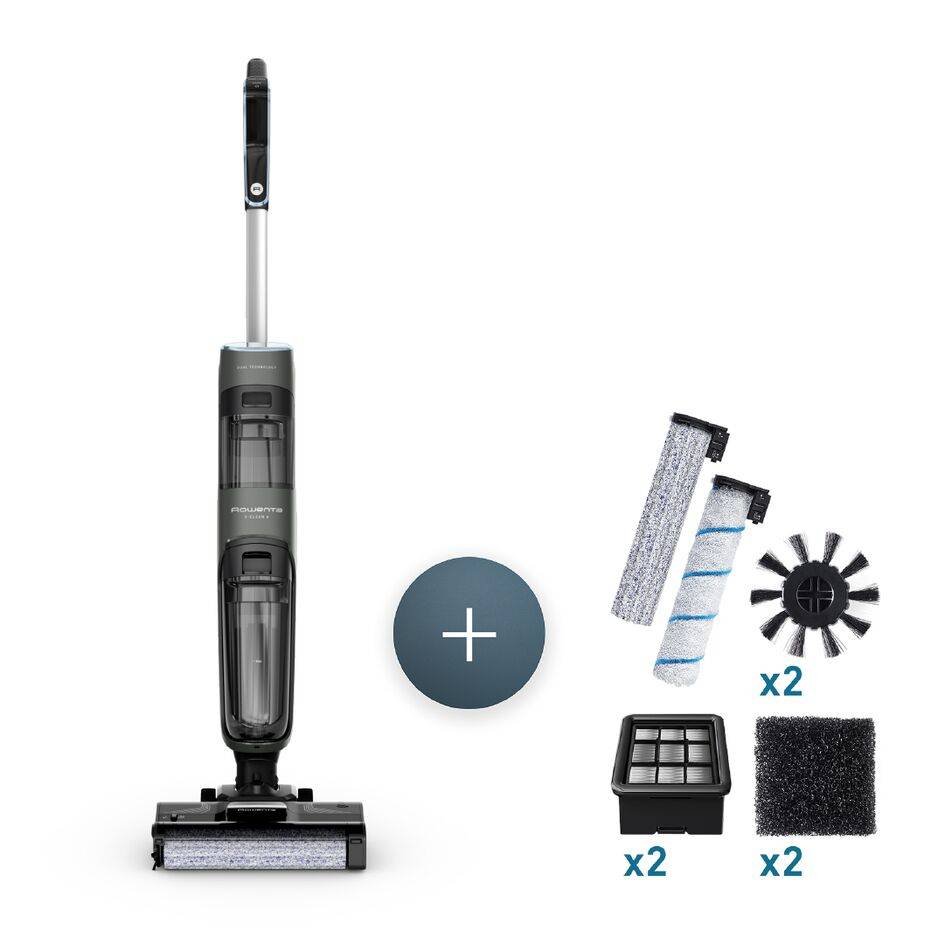 Пакет Вертикална прахосмукачка за активно мокро и сухо почистване X-Clean 4, 2-в-1 измиване и почистване и Комплект аксесоари X-CLEAN 4 ZR335A00