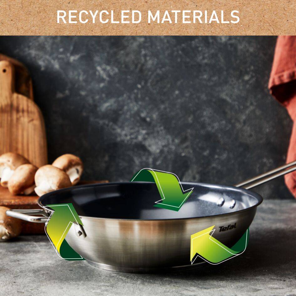 Nordica, Уок тиган 28 см H87119, Неръждаема стомана, Ново поколение незалепващо керамично покритие