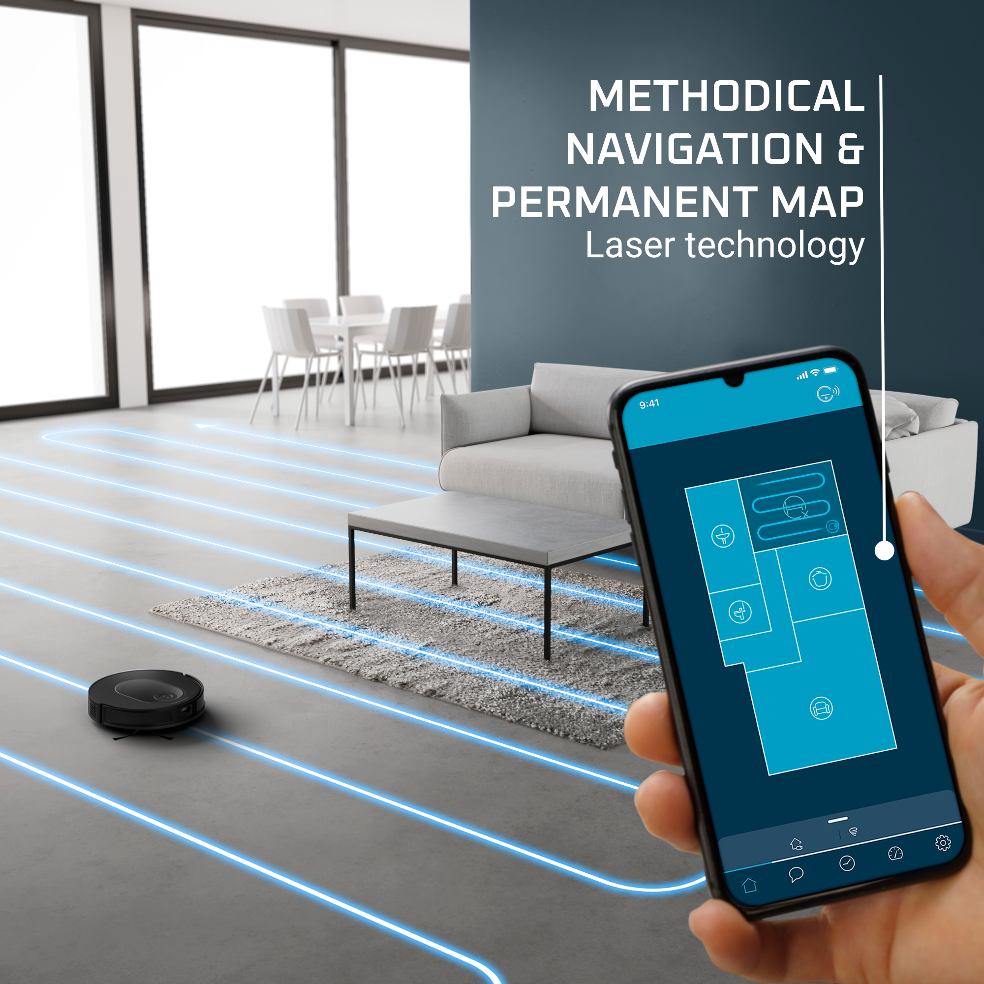 X-PLORER Serie 65, прахосмукачка робот, методично почистване