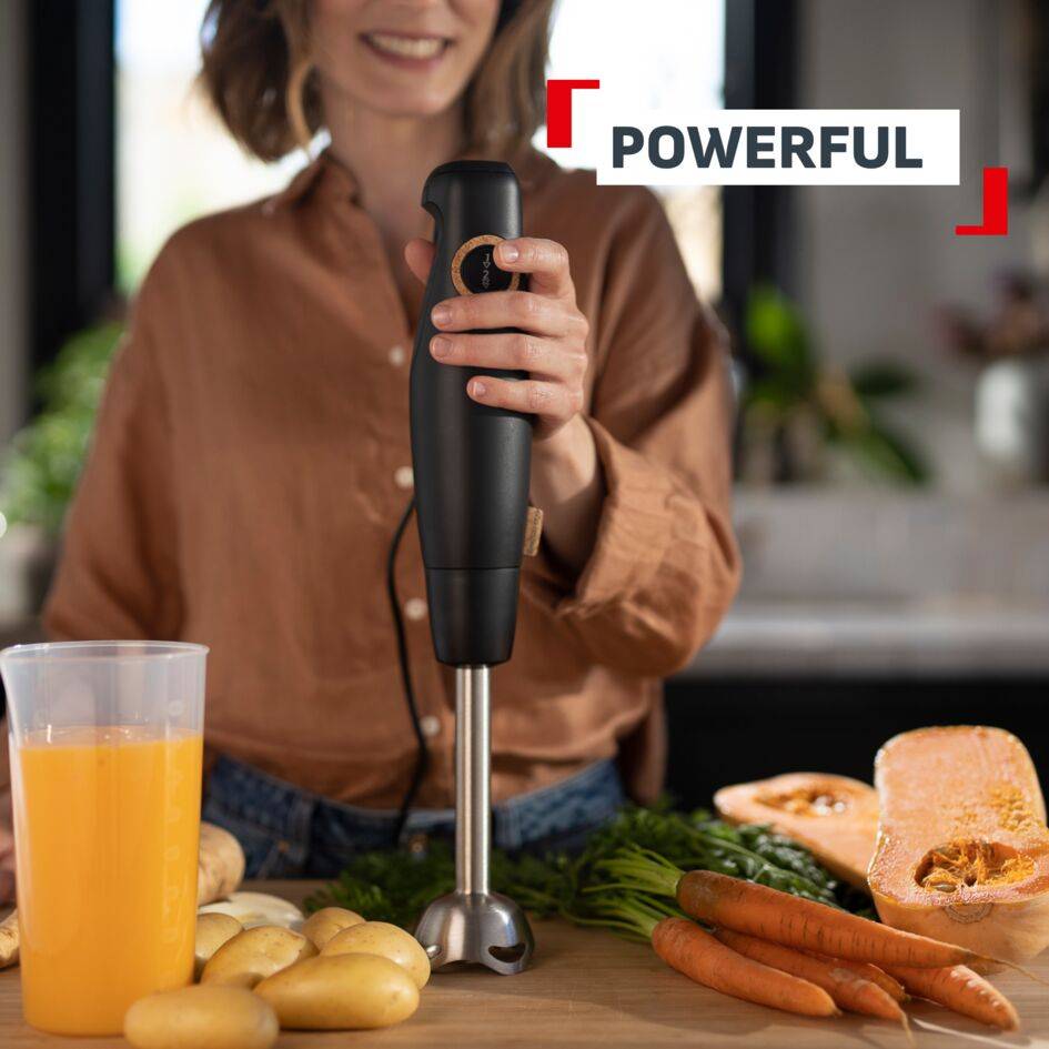 Eco Respect, Пасатор HB46E838, 600 W, Черен, 4 остриета Powelix