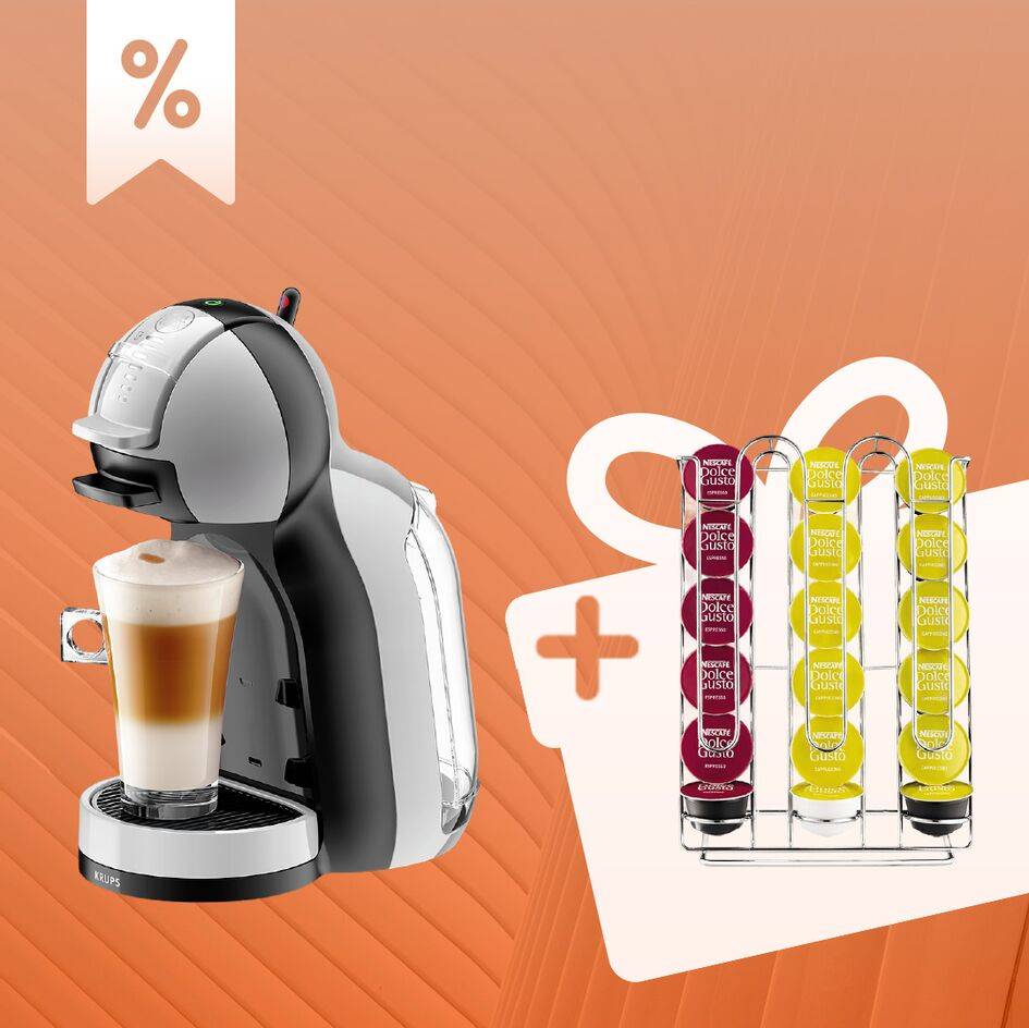 Пакет MINI ME Arctic grey & Black и Стойка за капсули Dolce Gusto