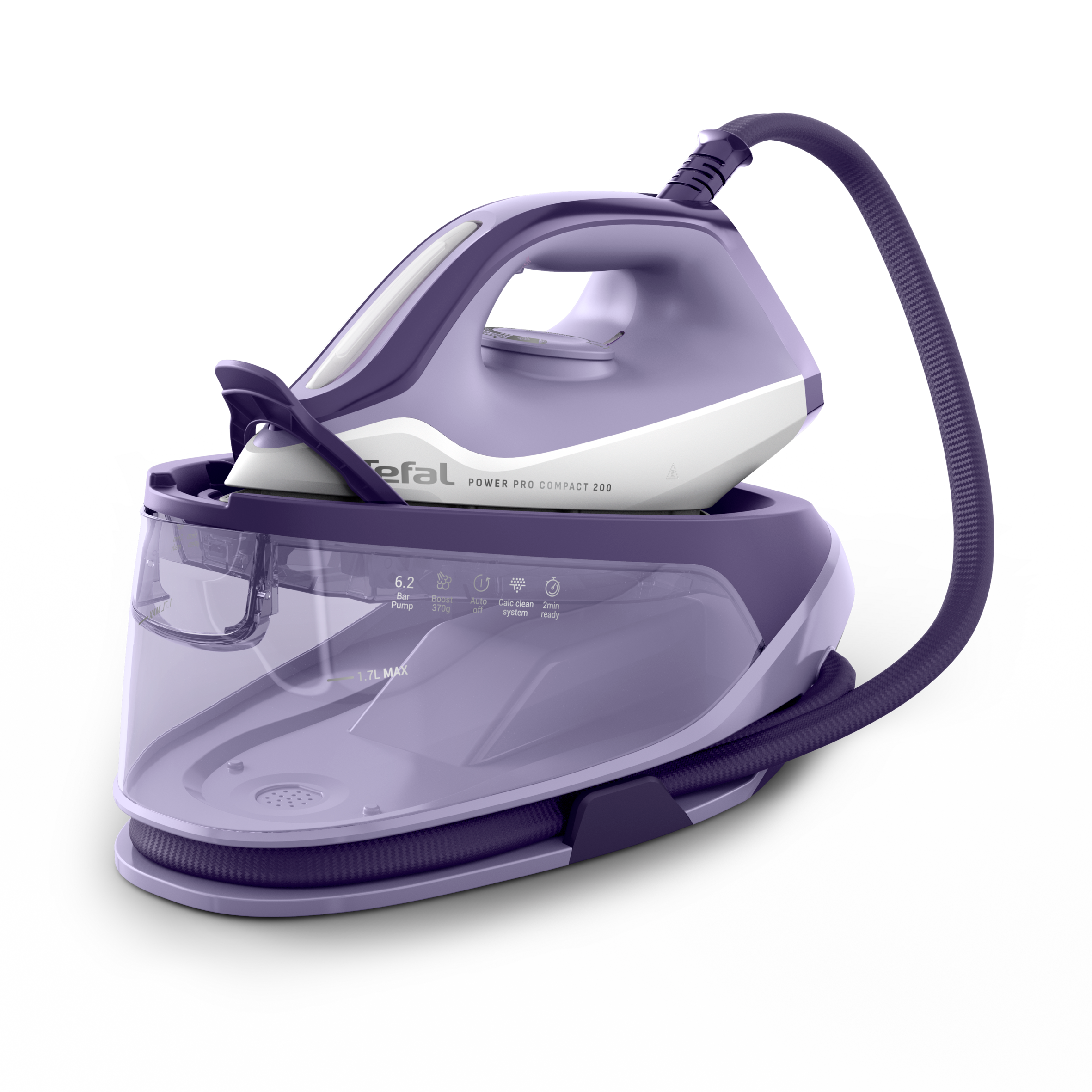 Tefal Power Pro Compact 200 Steam Station, Fast Ironing & Compact Design