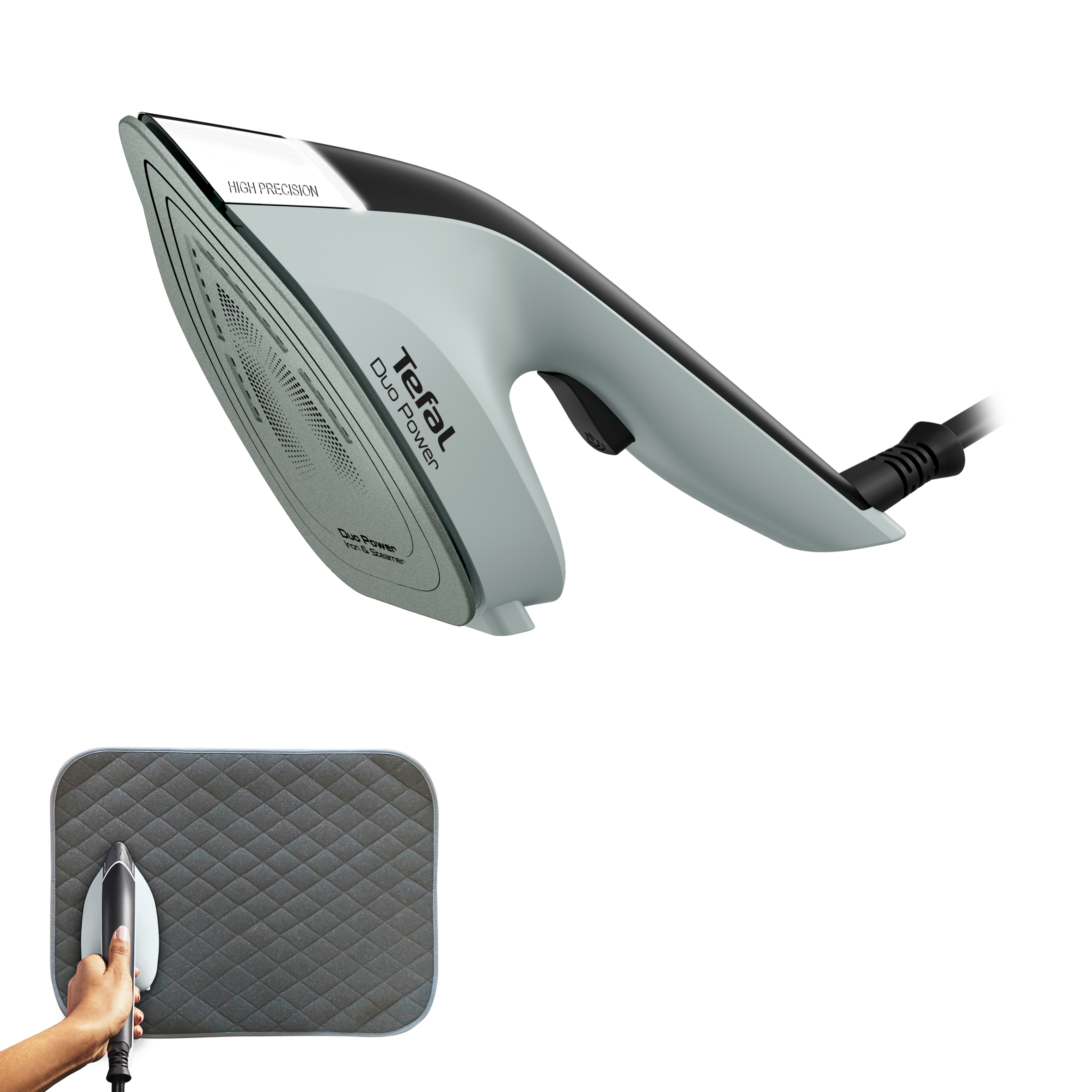 Duo Power, 2-in-1 Steam Iron and Clothes Steamer, Versatile and Efficient Garment Care