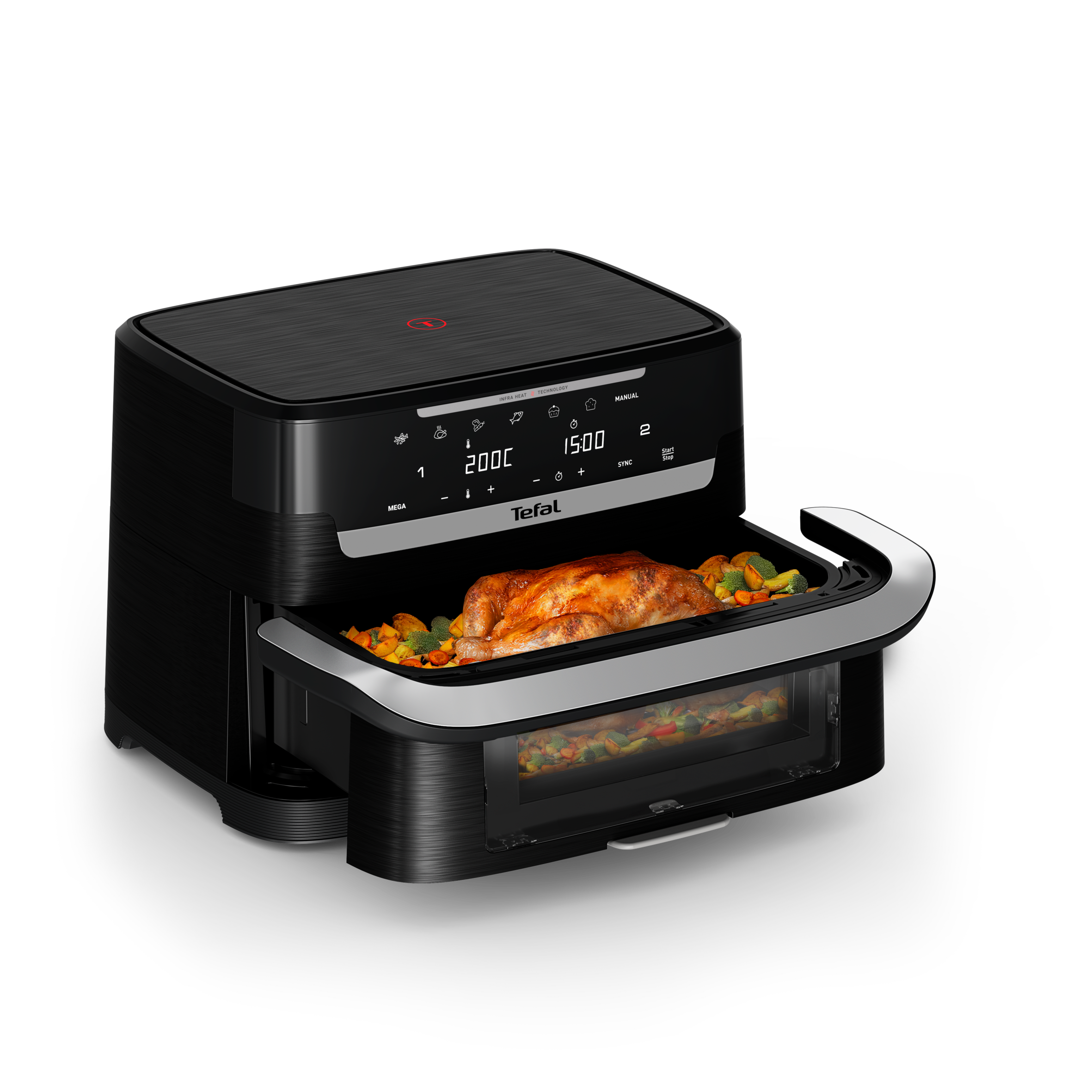 Ever Fry Dual Flex, Уред за готвене с горещ въздух, 9 л вместимост