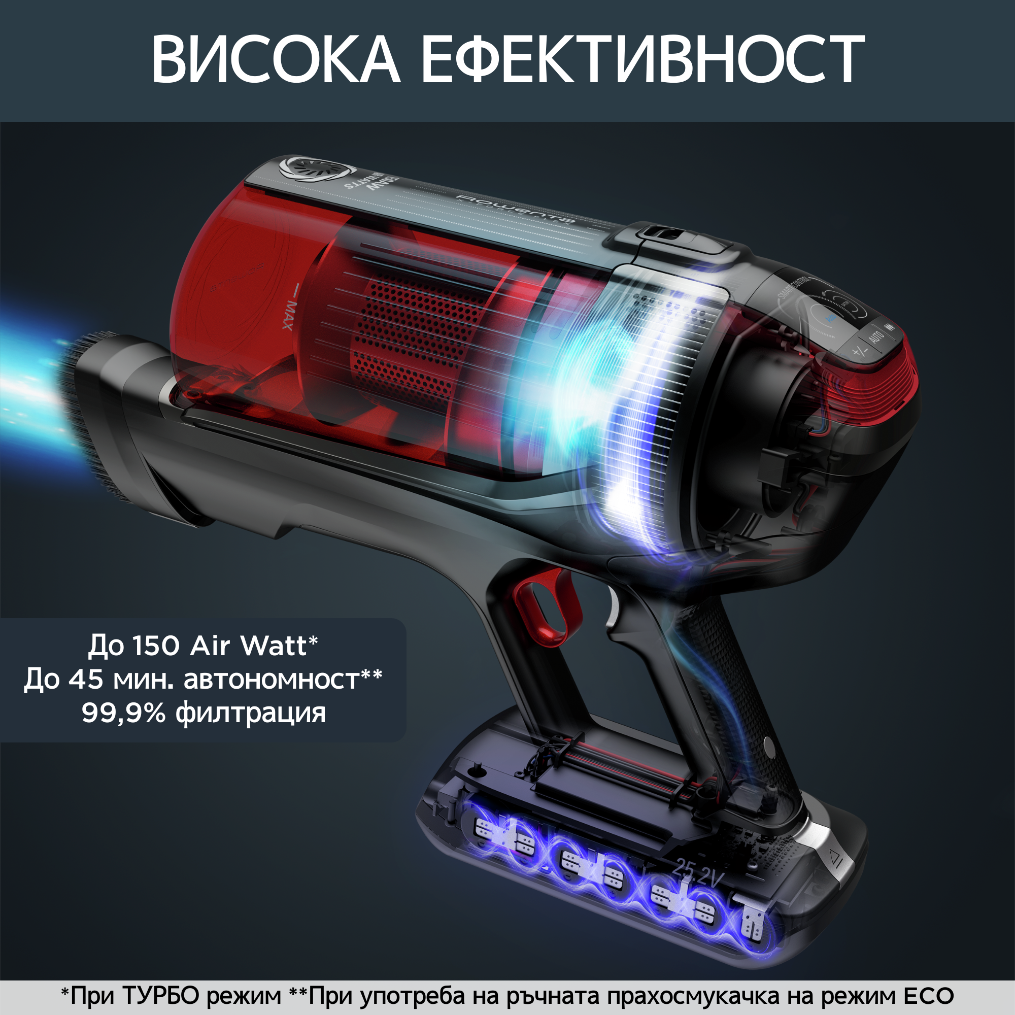 X-Force Flex 12.6 Animal Care  RH98A8WO, Многофункционална Прахосмукачка, 150 AW, 45 мин.