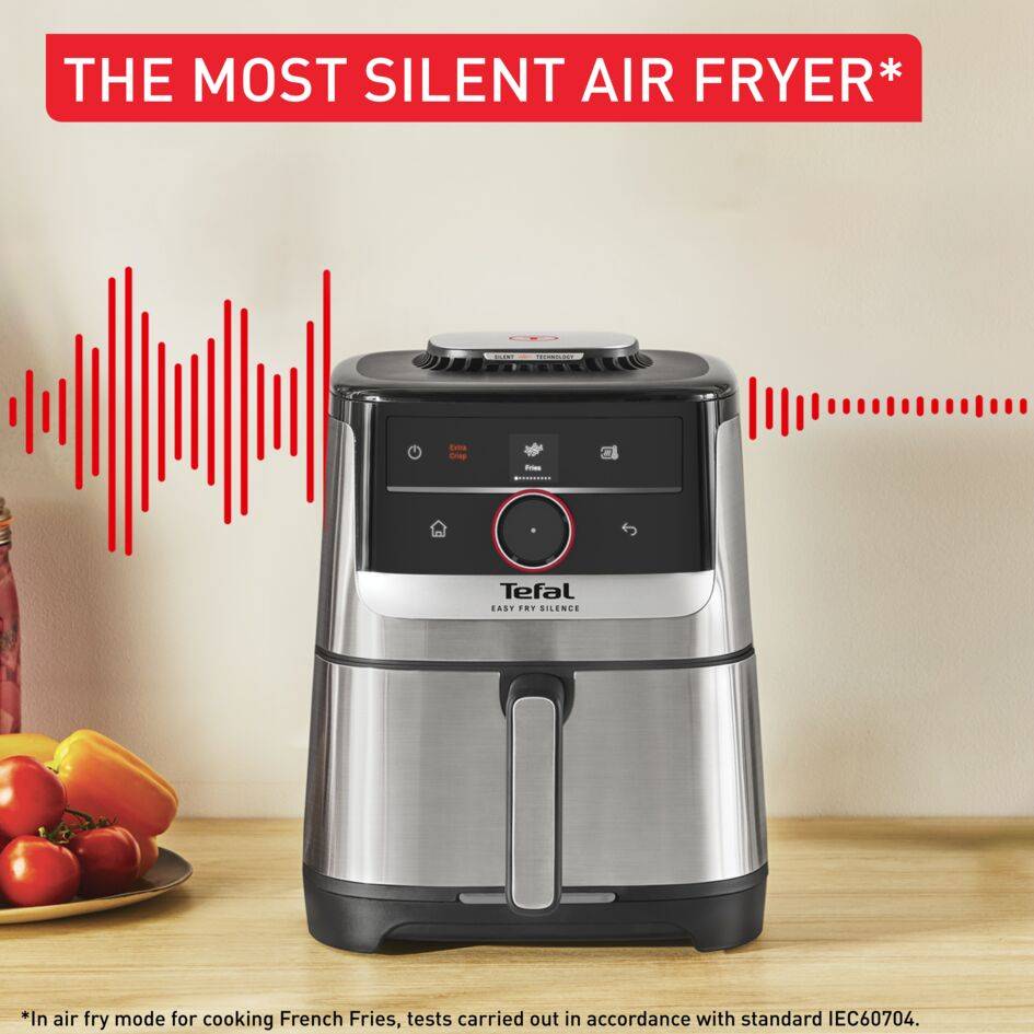 Уред за готвене с горещ въздух Tefal Easy Fry Silence 5L, тиха технология, система Smart Assist