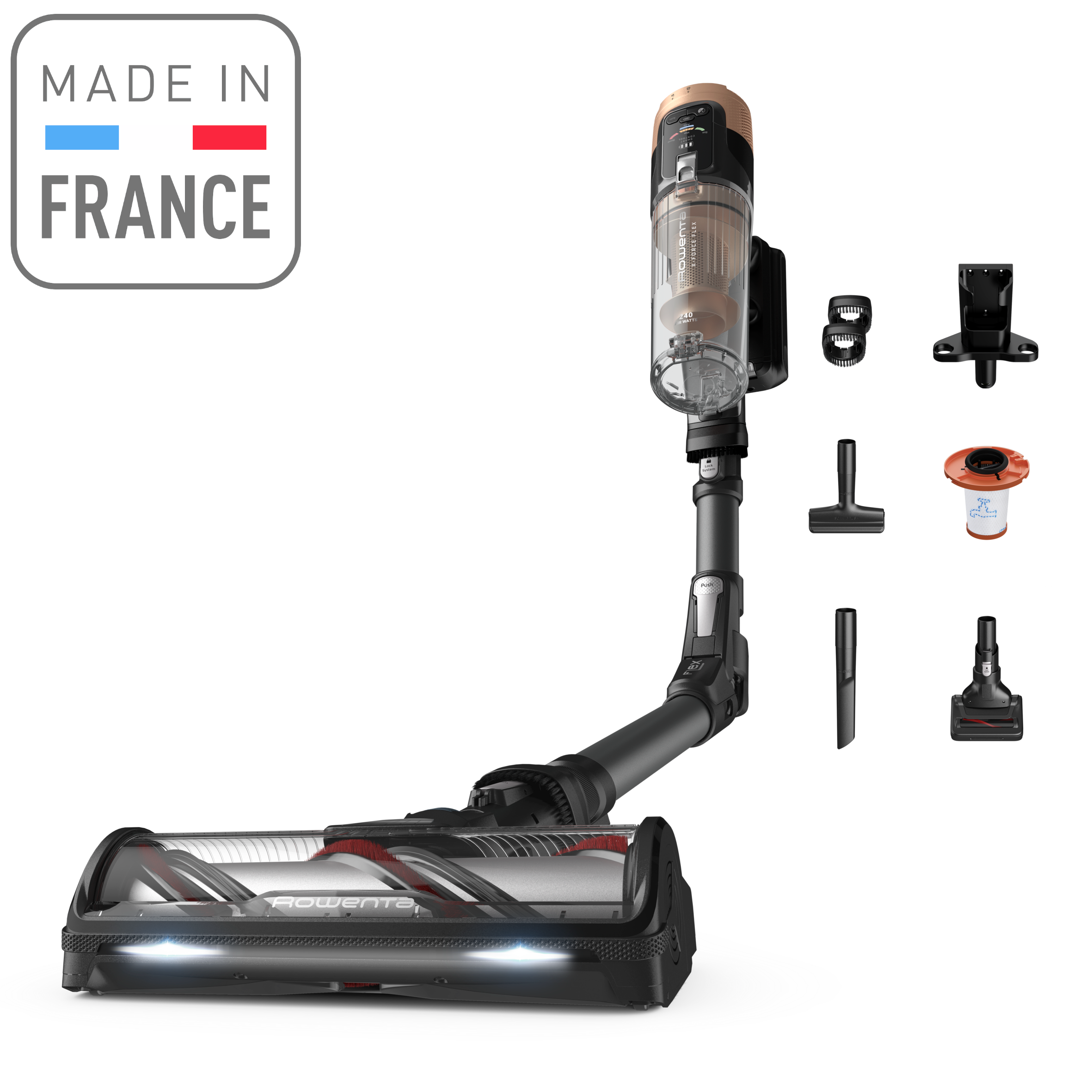 Многофункционална прахосмукачка X-Force Flex 14.8 RH9B74WO, до 240 Air Watts. до 1 ч 30 мин 