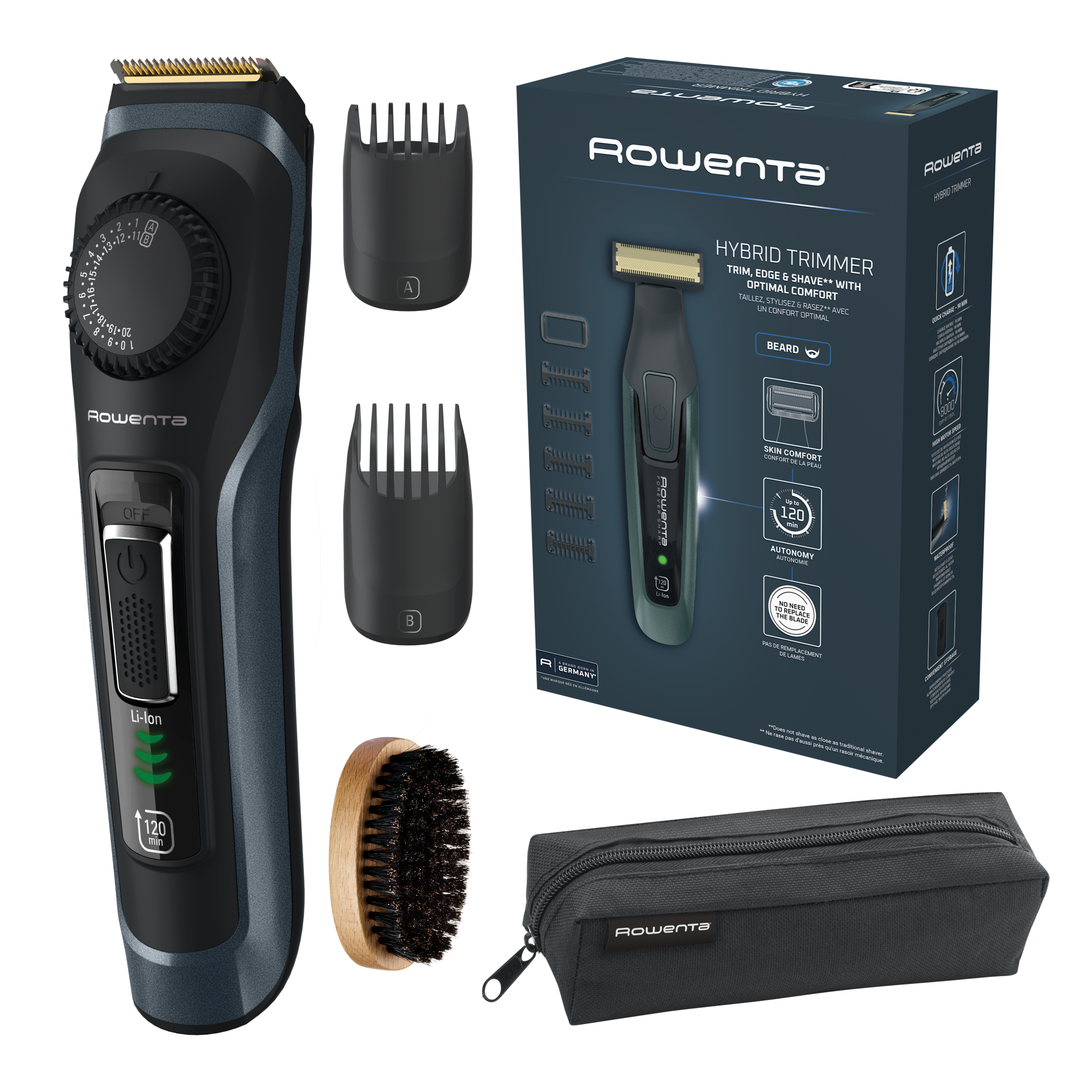 Тример за брада Virtuo, самозаточващи се остриета, висока прецизност