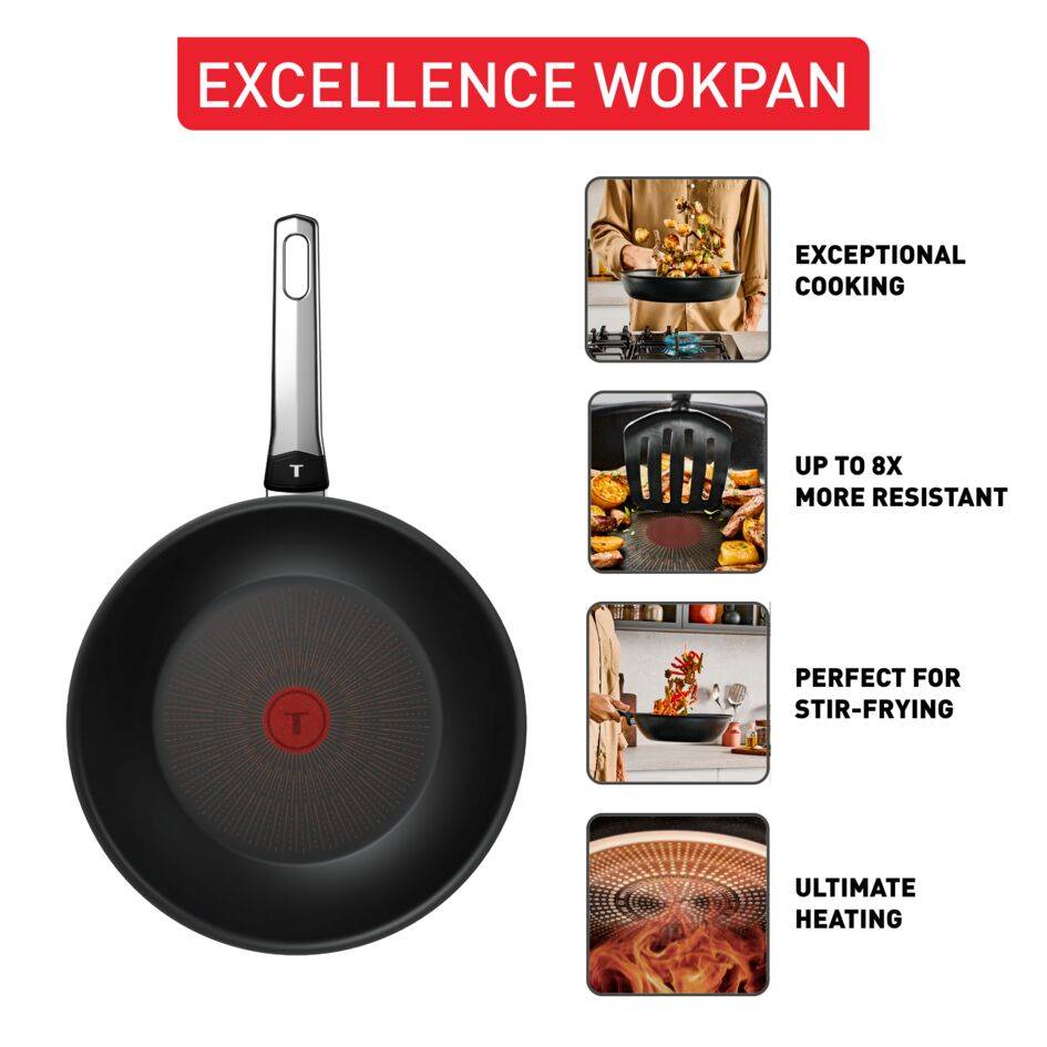 Excellence, уок тиган 28 см, Незалепващо покритие, Индукция