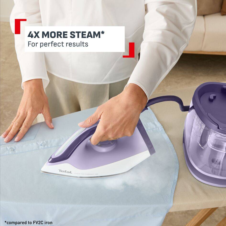 Tefal Power Pro Compact 200 Steam Station, Fast Ironing & Compact Design