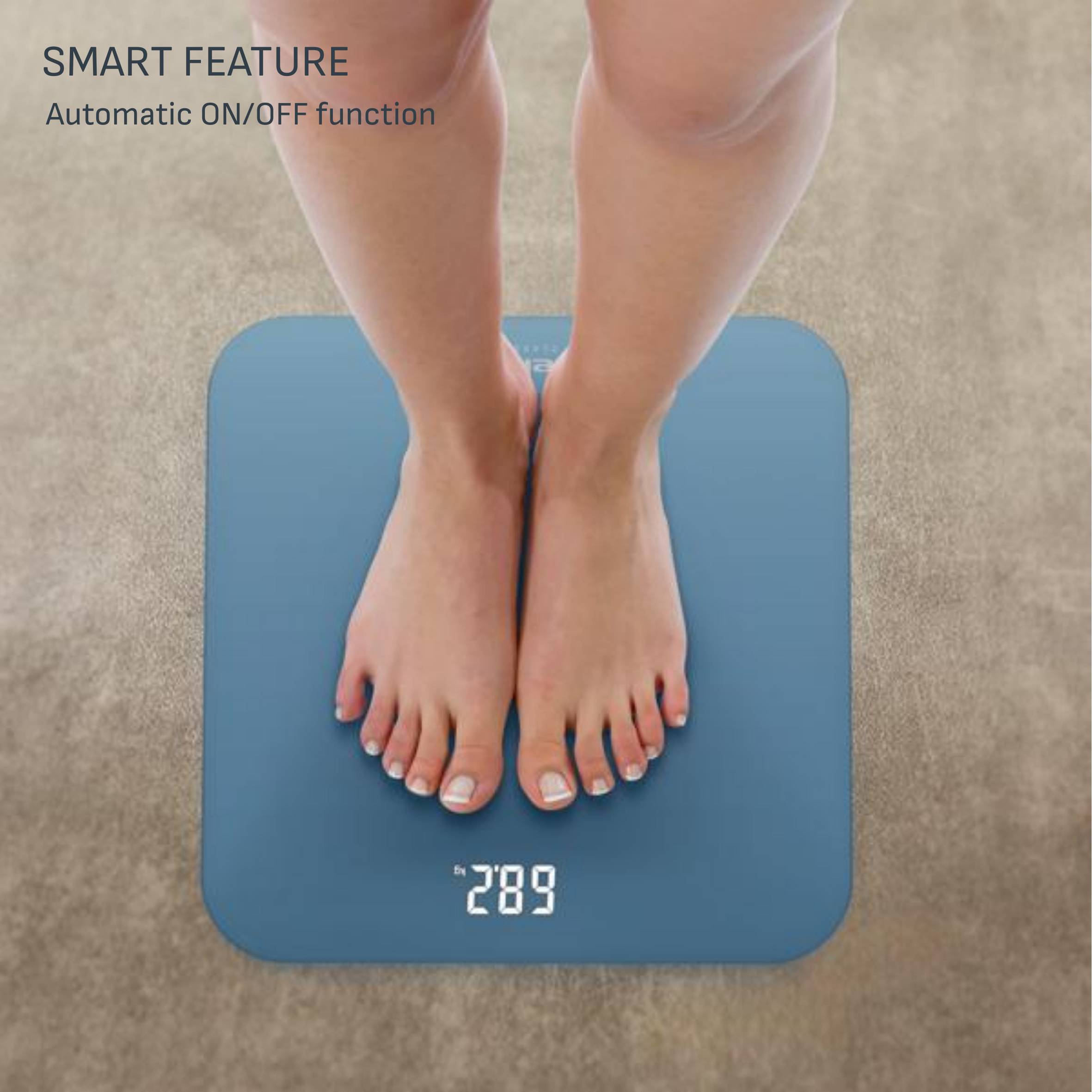 Персонална везна Classic, лесен за разчитане невидим дисплей, до 180 кг