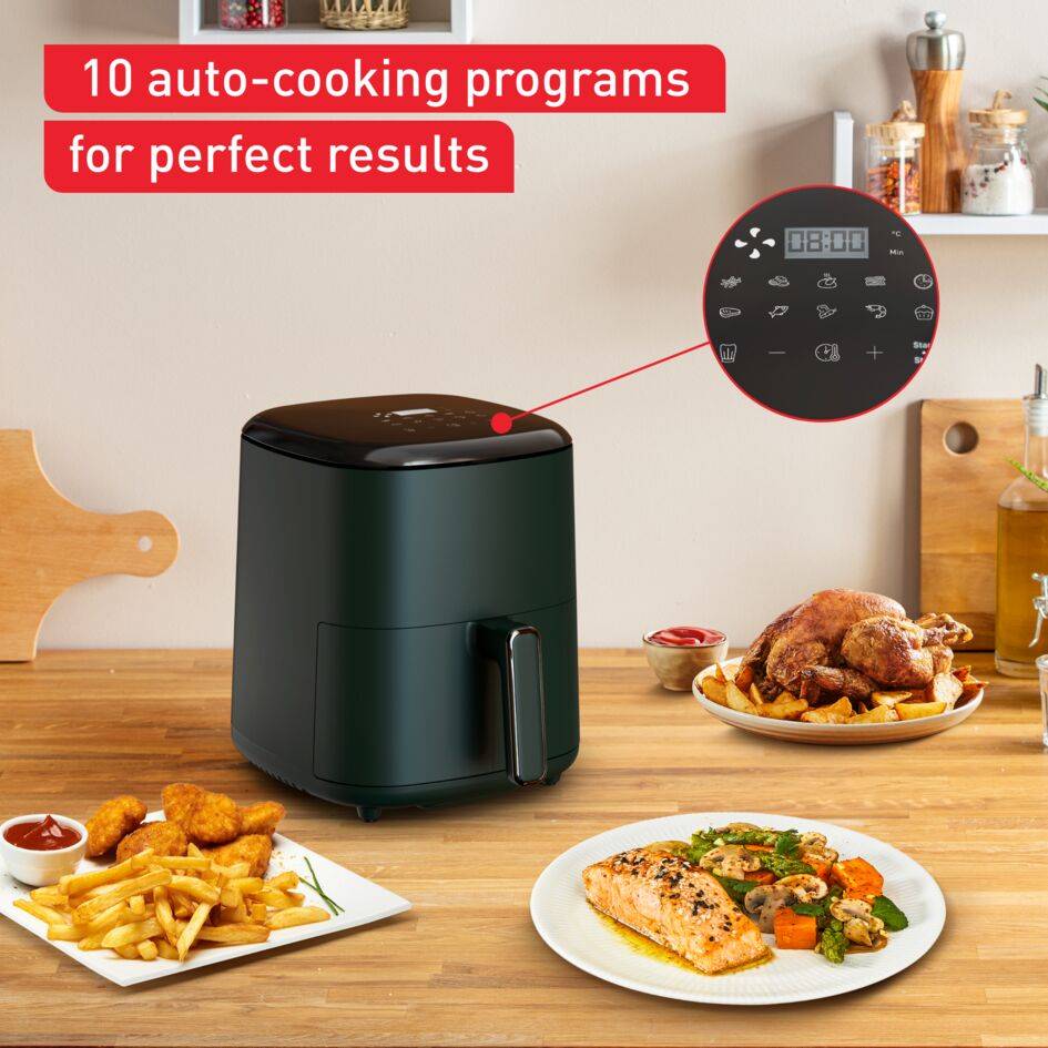 Easy Fry Max Forest, Уред за готвене с горещ въздух EY245310, 5л., Тъмно Зелен