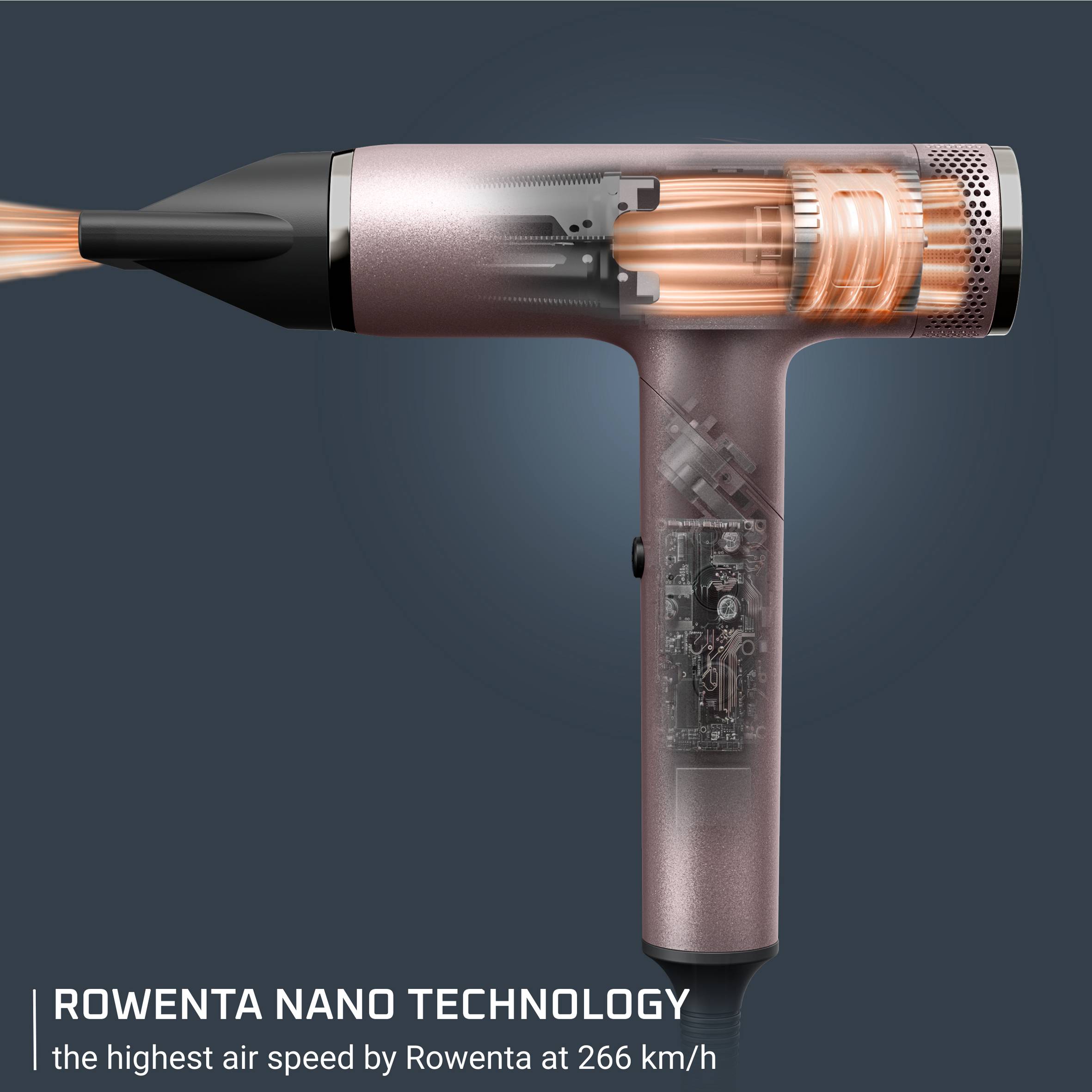 NANO, Foldable Hair Dryer, Premium, Compact, High-Speed Airflow