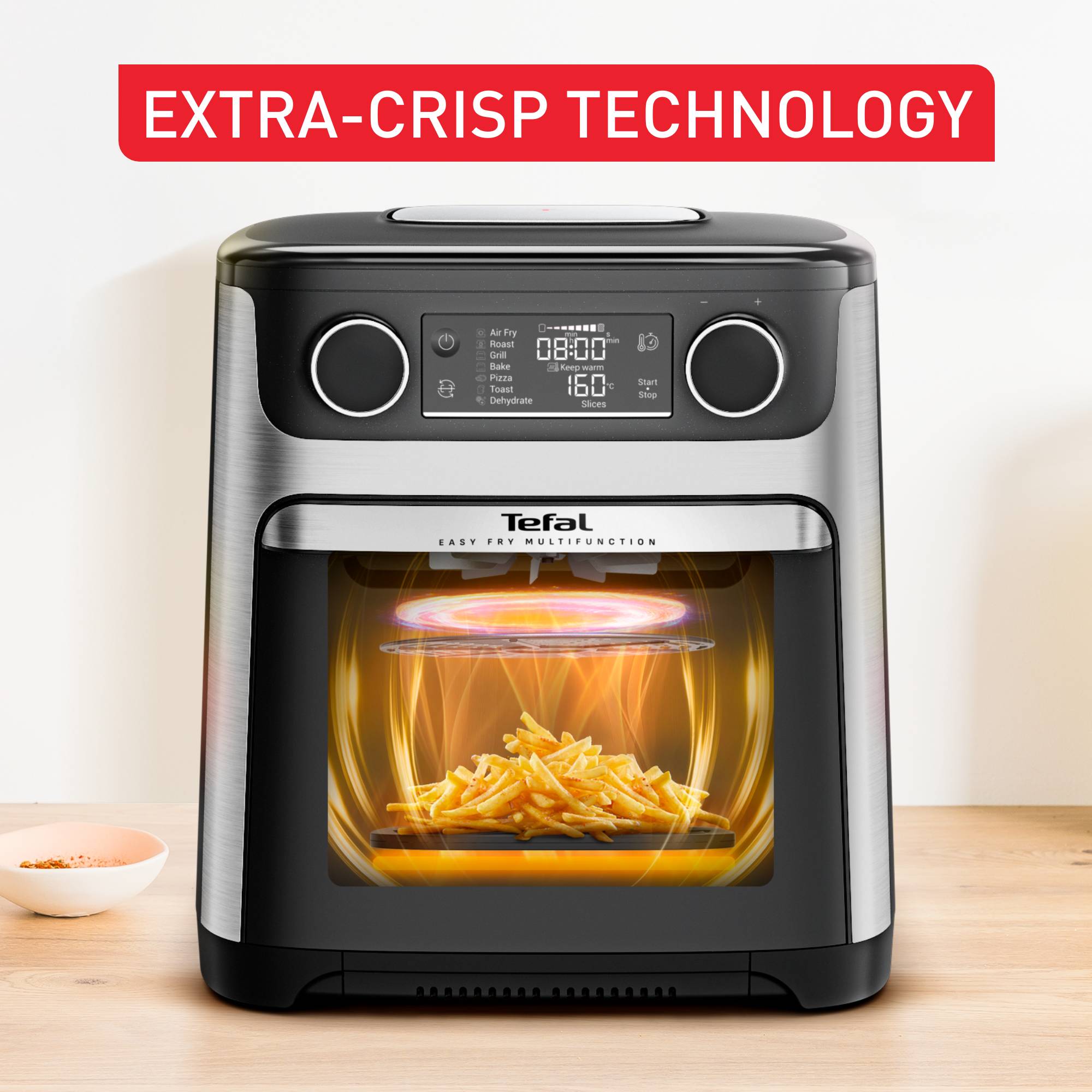 Easy Fry Multifunction 15 л, уред за готвене с горещ въздух и фурна с голям вместимост, 9 в 1