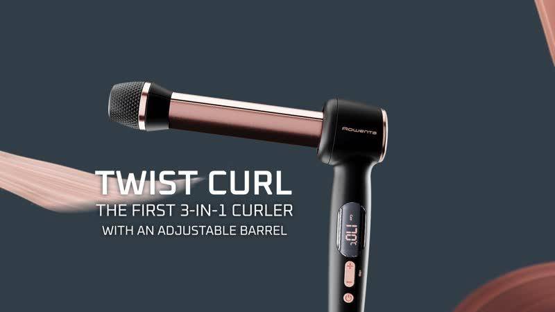 Маша за коса Twist Curl, L-образна, 3 размера на къдриците