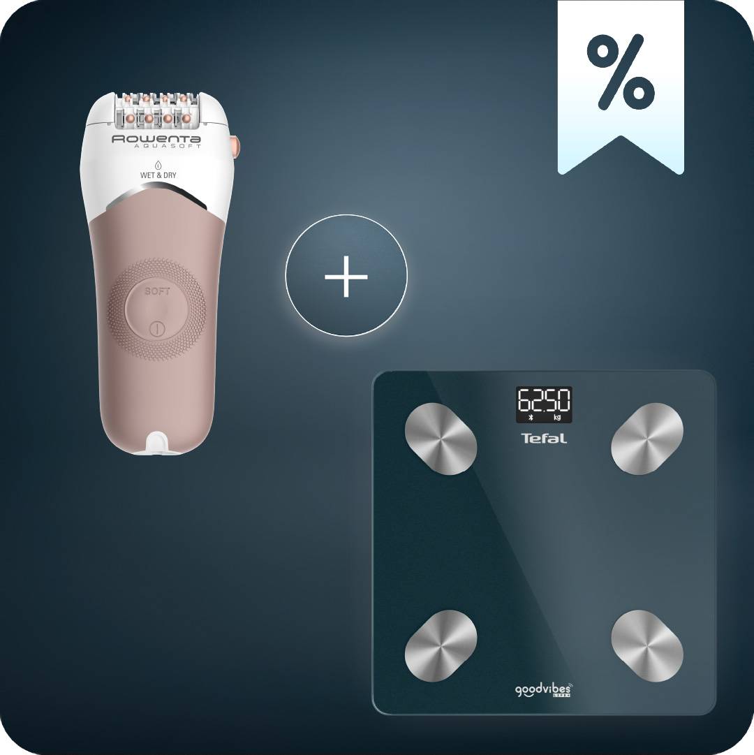 Пакет Aquasoft Wet & Dry EP4930 и Интелигентна персонална везна Goodvibes Life + BM9620S1, 10 Показателя на тялото, до 180кг.