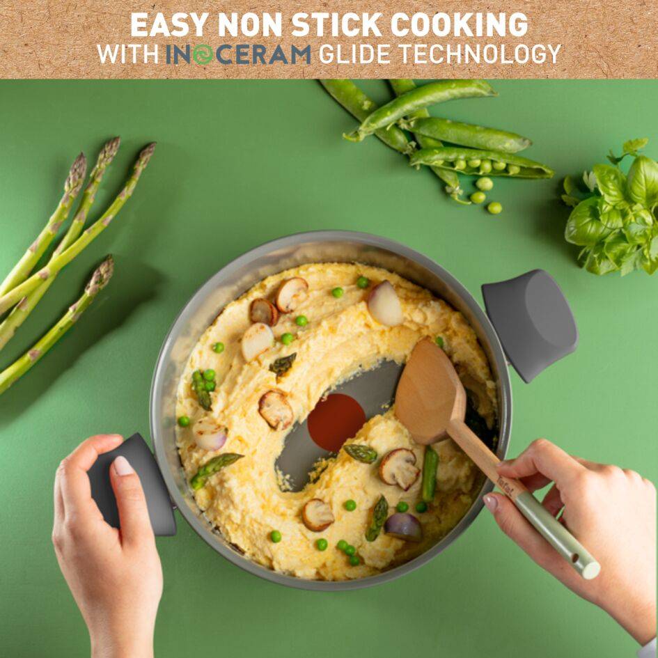 Тенджера Tefal Renewal C4264673, 24 см, Керамично незалепващо покритие