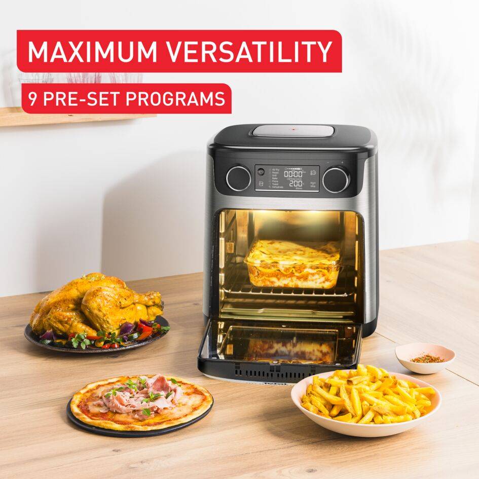 Easy Fry Multifunction 15 л, уред за готвене с горещ въздух и фурна с голям вместимост, 9 в 1