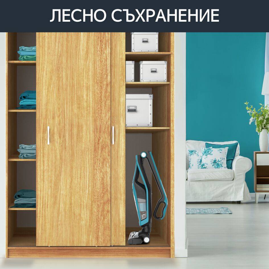 Dual Force 2 В 1 RH6751WO, Безкабелна Вертикална Прахосмукачка, 21.6V, 75 мин