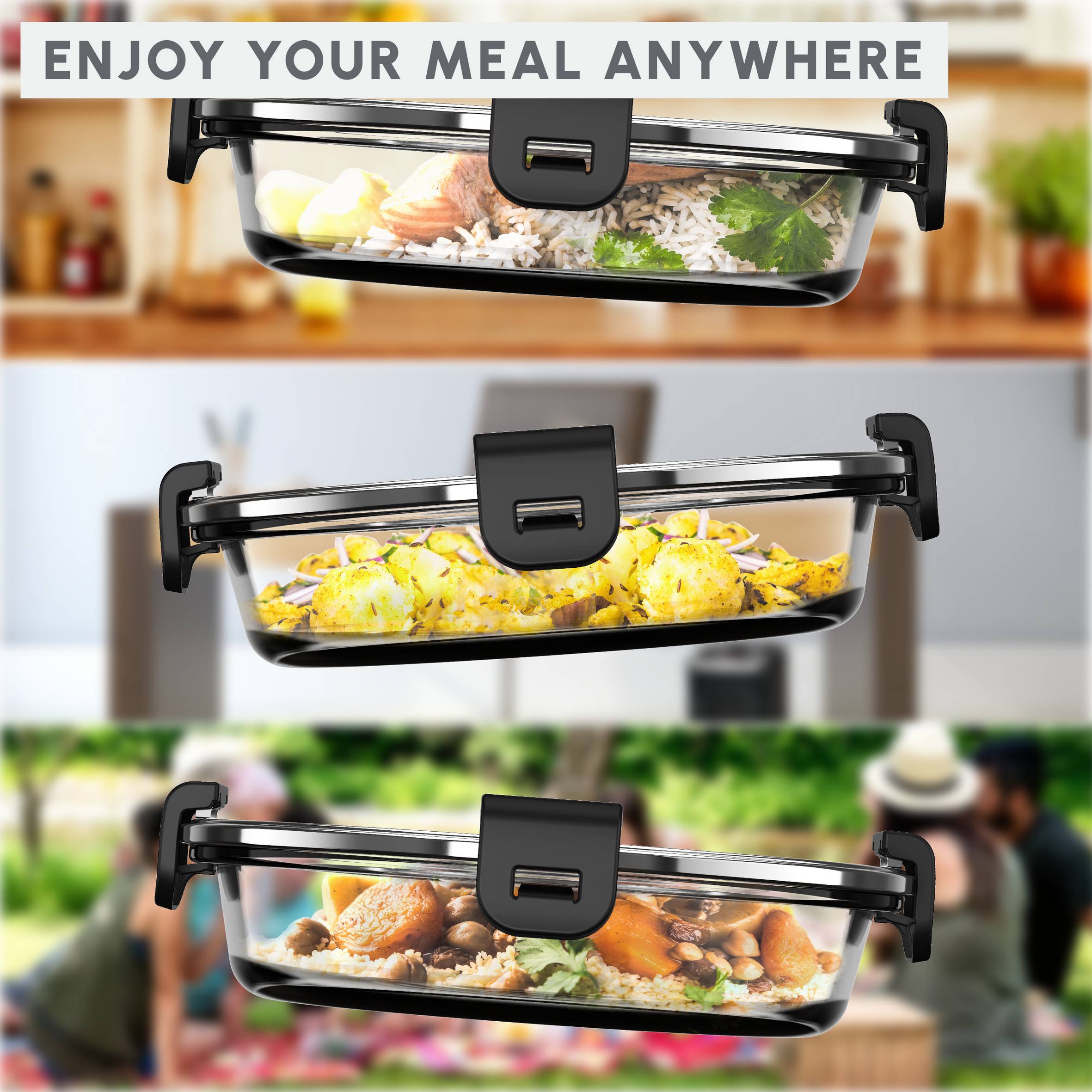 My Batchcooker Express, Cookeo/Cook4Me Accessory, 3 Single-Serving Meals Cooked At Once