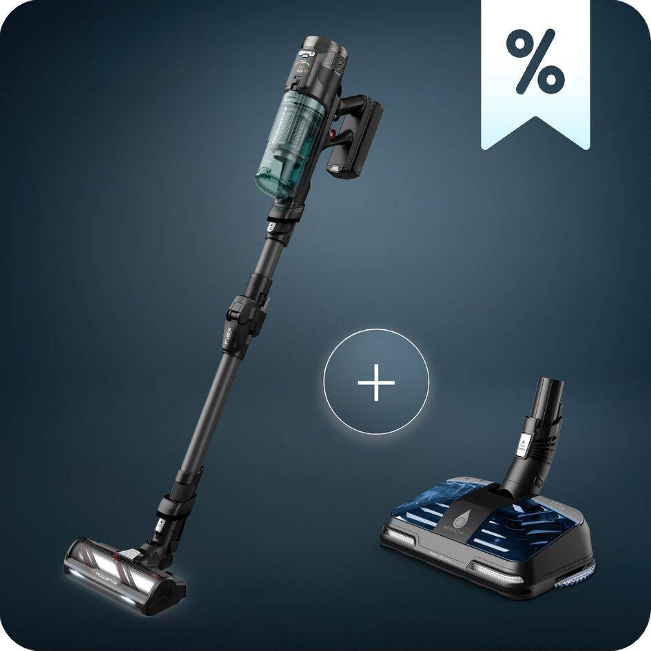 Пакет Прахосмукачка X-Force Flex 12.60 Neo + Активна четка за мокро почистване Aerospin