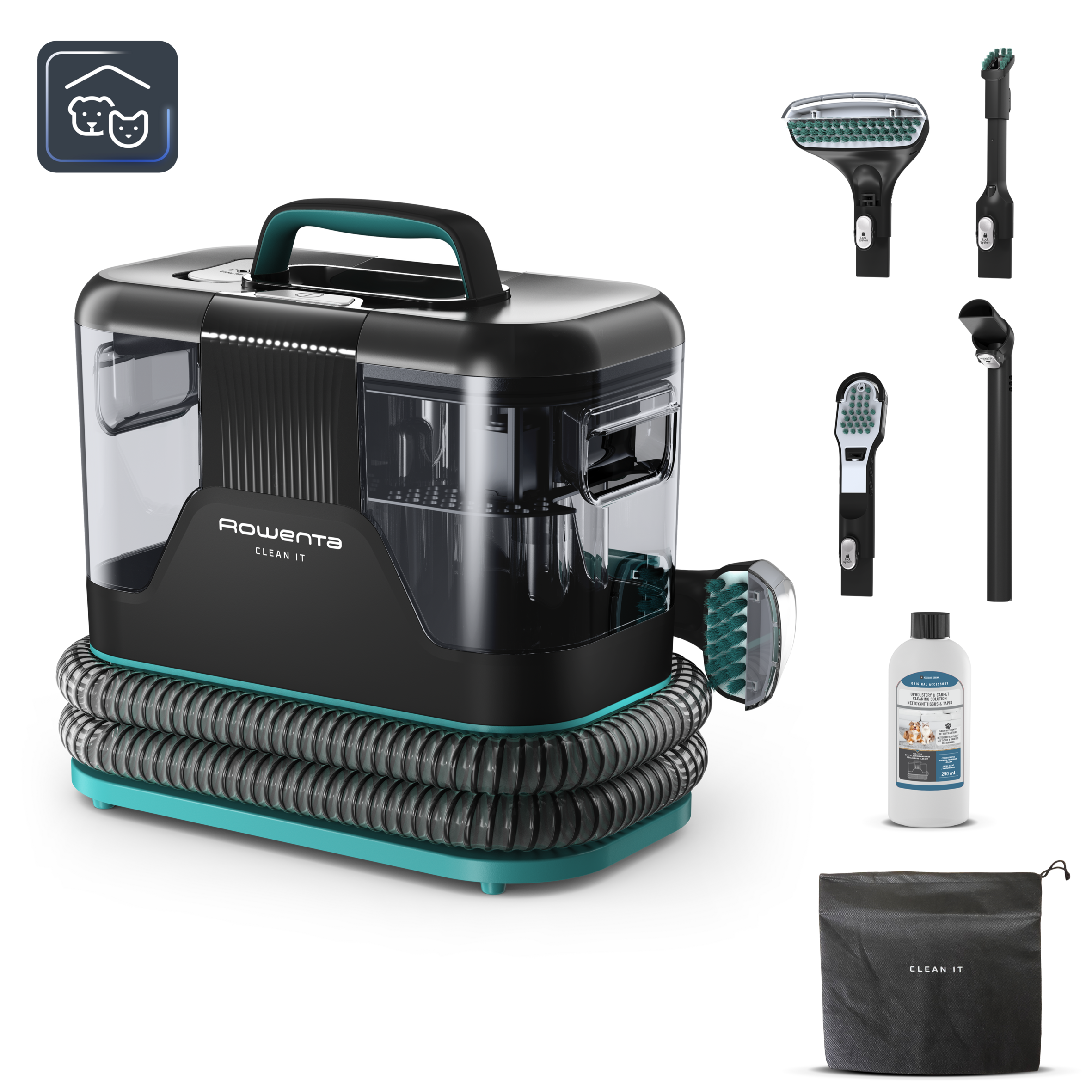 Пакет Уред за почистване на петна Clean It с ръчна прахосмукачка X-Touch