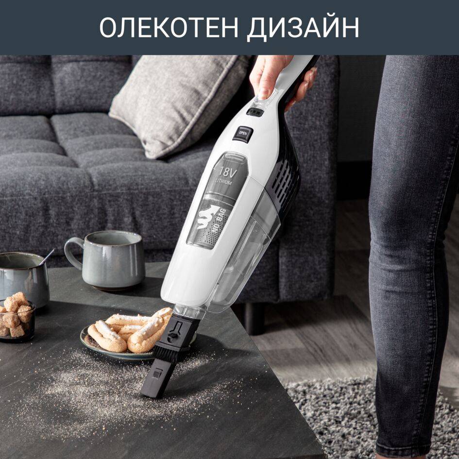 Dual Force 2 в 1 RH6737WH,  Вертикална Безкабелна Прахосмукачка, 18V,