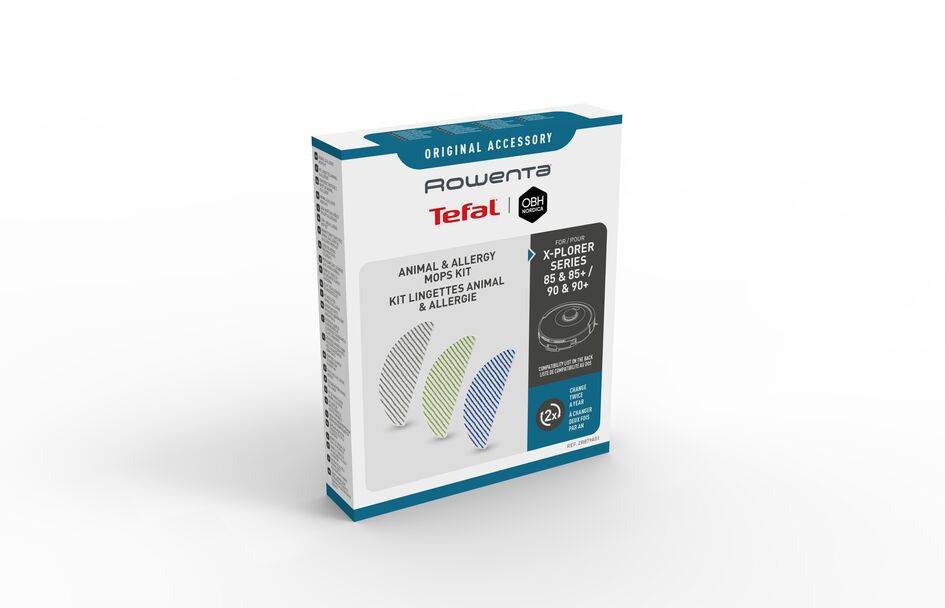 КОМПЛЕКТ ОТ 3 СПЕЦИФИЧНИ МИКРОФИБЪРНИ МОПА ЗА ЖИВОТНИ И АЛЕРГЕНИ ZR879A01 ЗА СЕРИЯ X-PLORER 85, 85+, 90, 90+