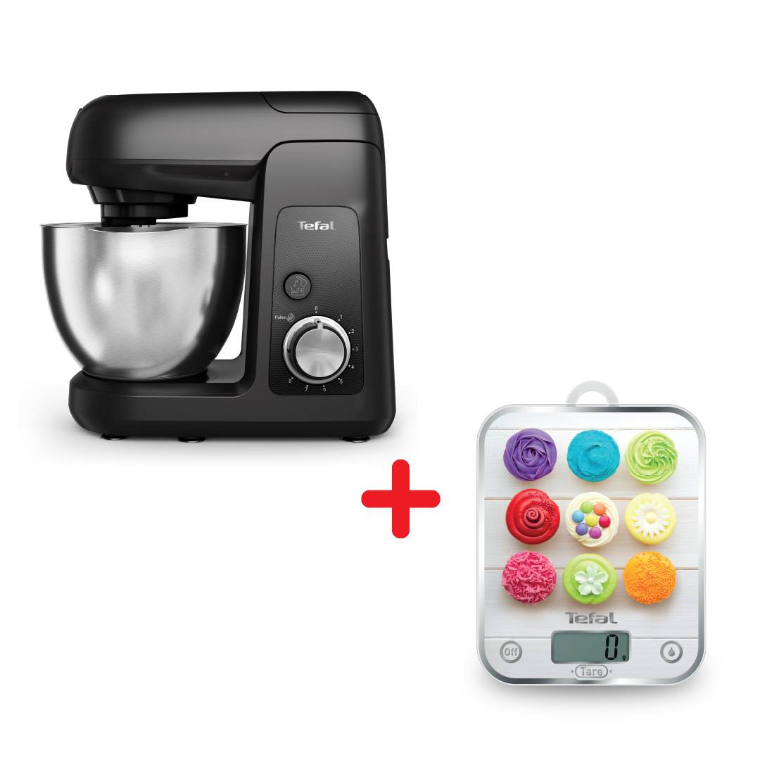 Пакет Кухненска машина Bake Partner QB5258, 1100 W мощност и Електронна кухненска везна Optiss BC50D4V0