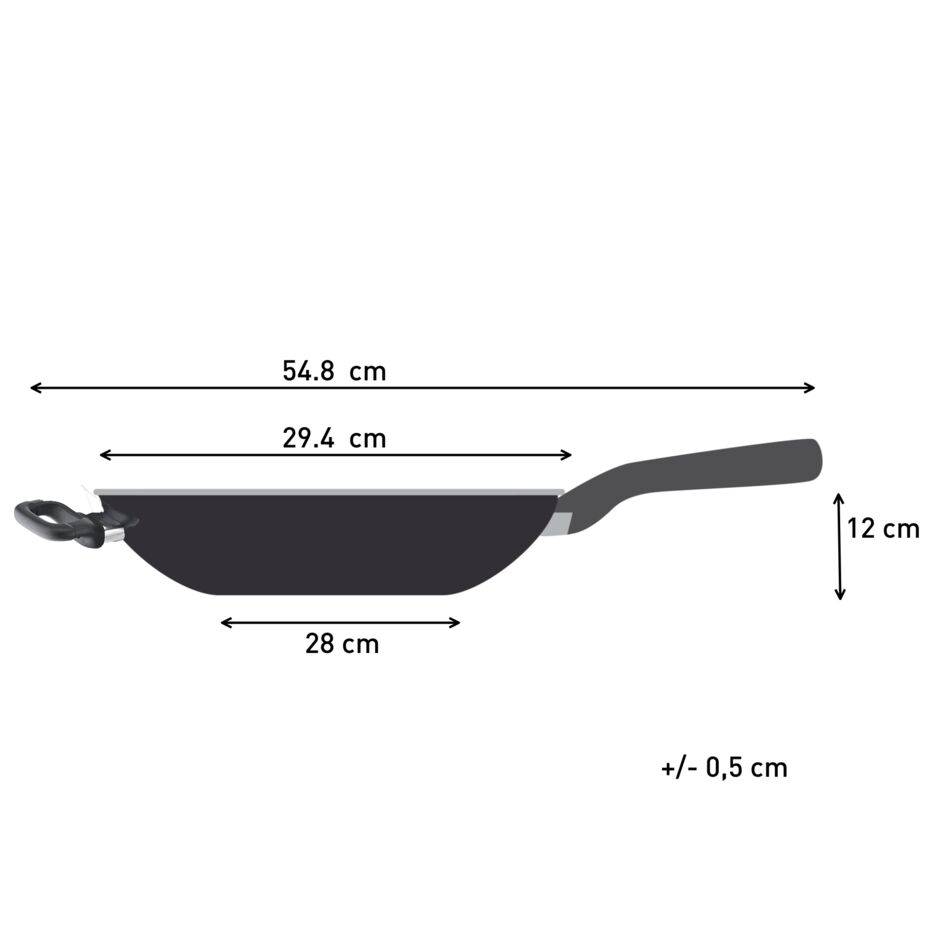 Nordica, Уок тиган 28 см H87119, Неръждаема стомана, Ново поколение незалепващо керамично покритие
