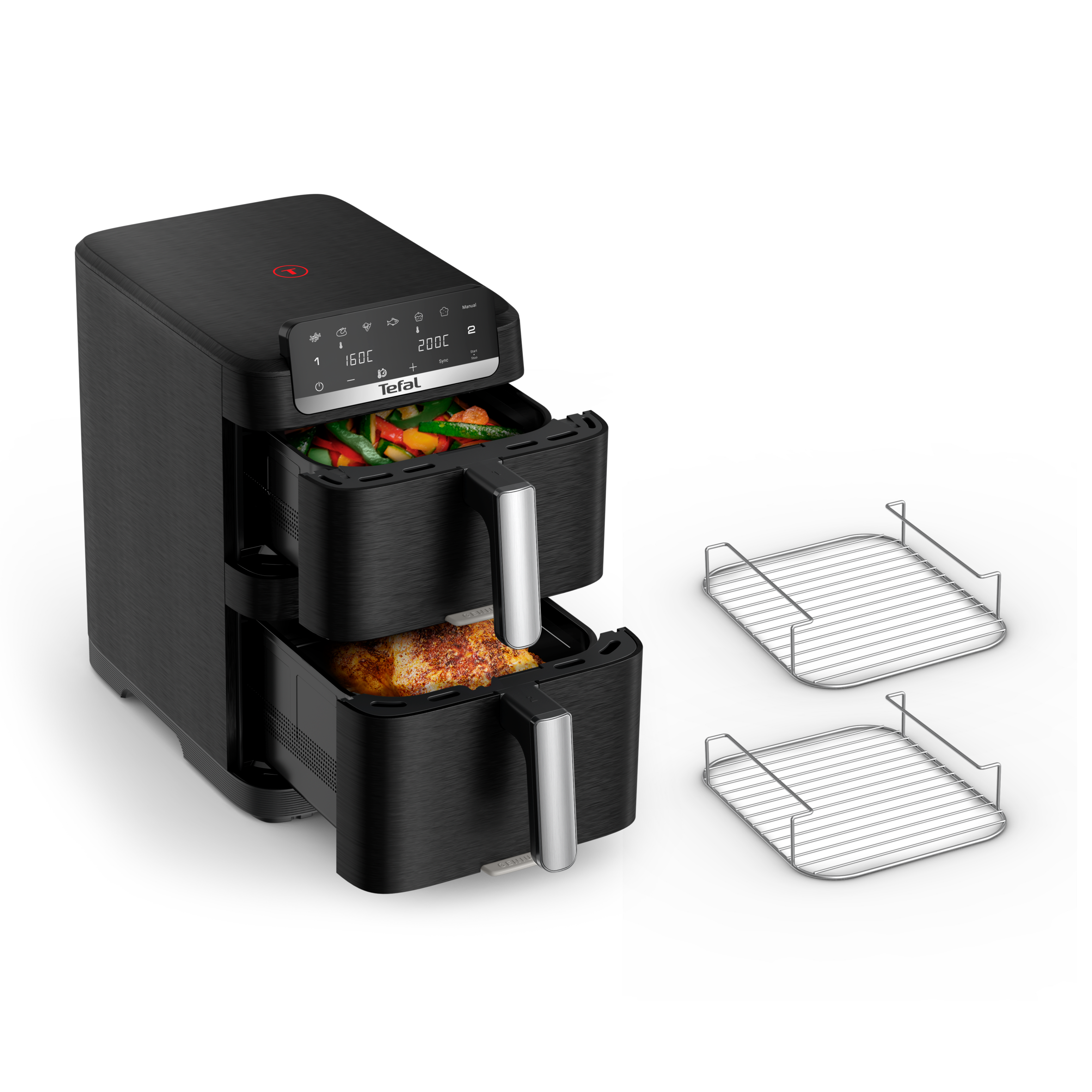 Easy Fry Crispy Stack, Двоен уред за готвене с горещ въздух